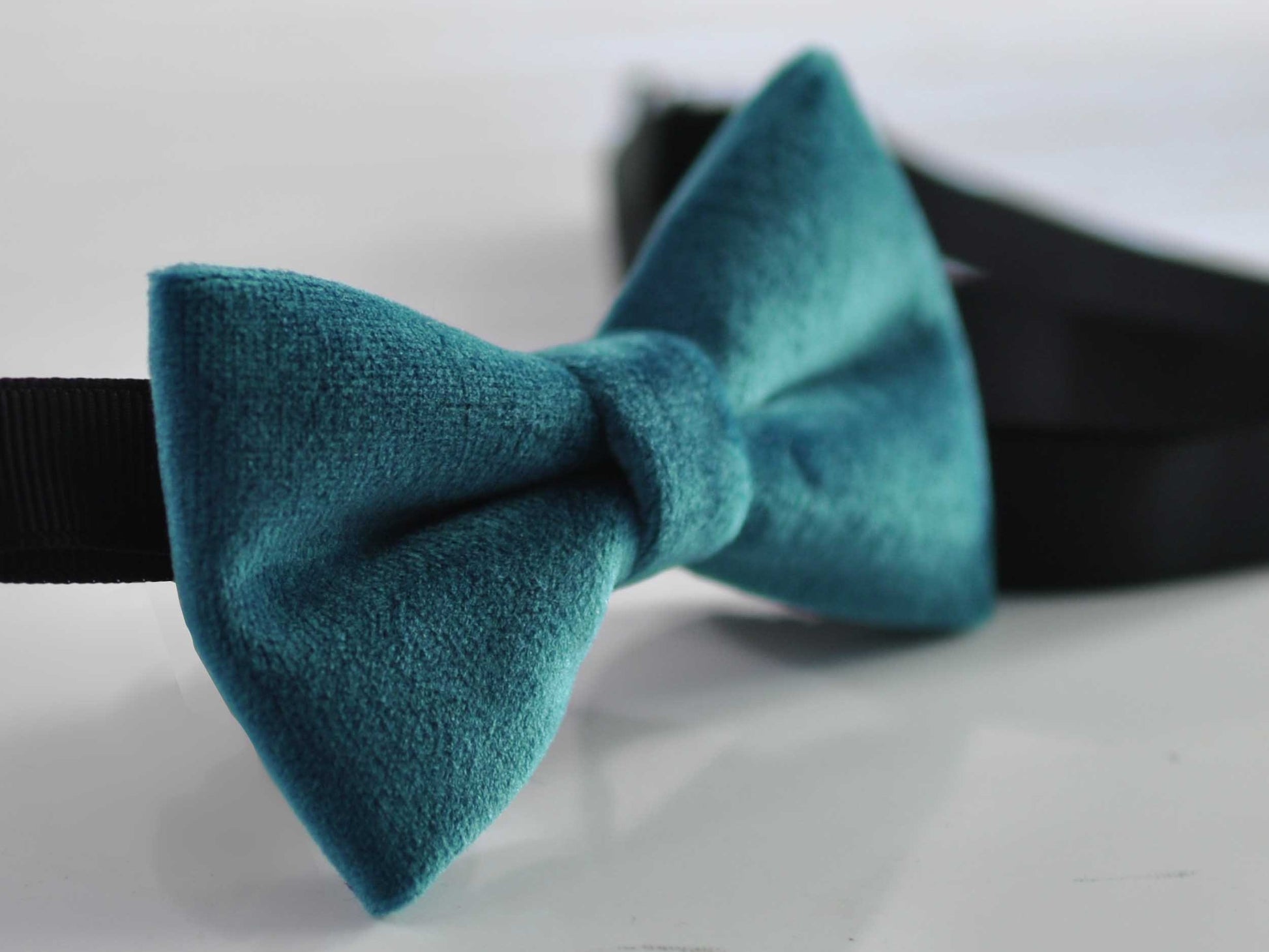 Dark Turquoise Teal Blue Pretied Velvet Bow tie Bowtie + Cufflinks for Men Adult / Youth Teenage / Boy Kids / Toddler Baby Infant
