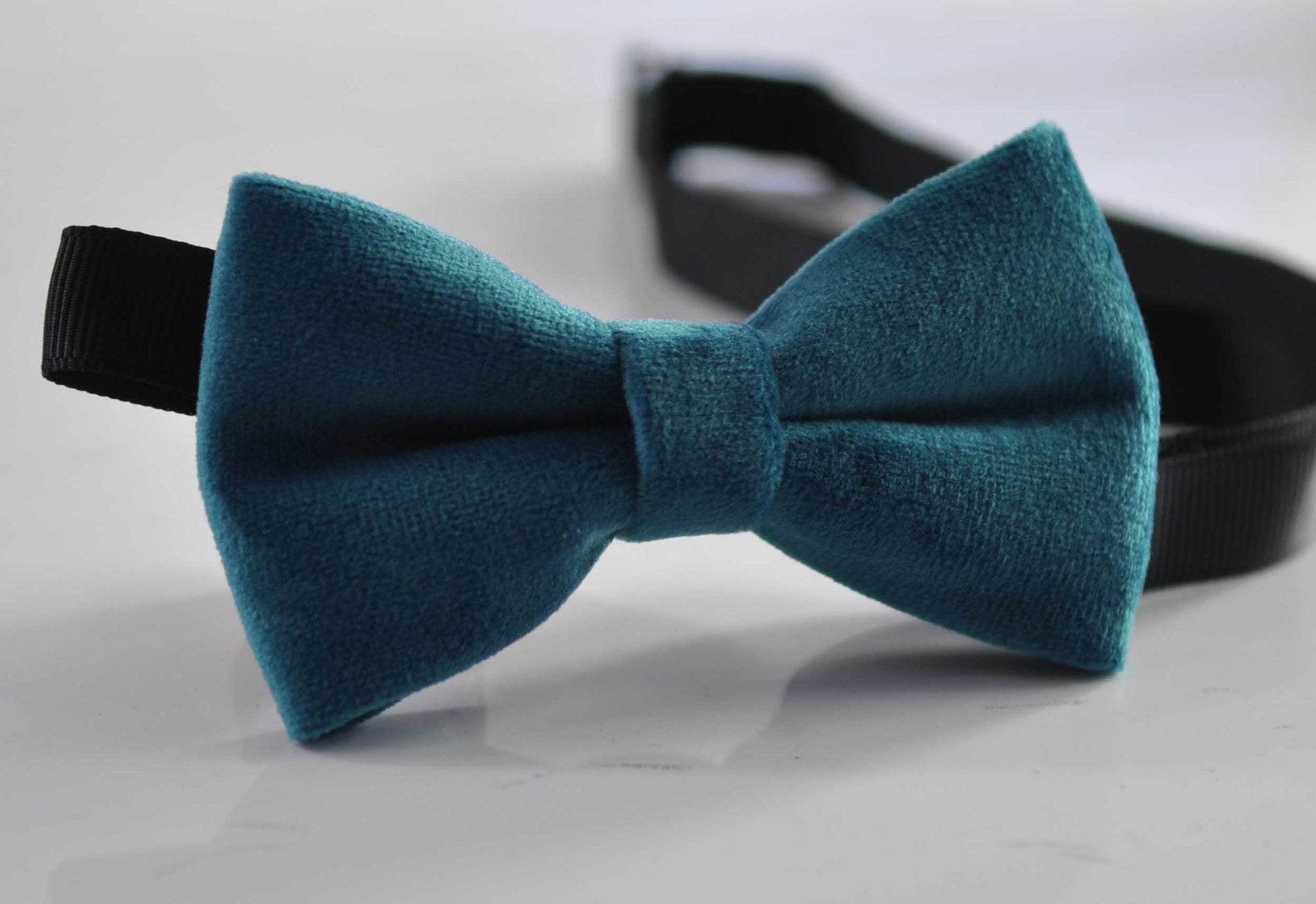 Dark Turquoise Teal Blue Pretied Velvet Bow tie Bowtie + Cufflinks for Men Adult / Youth Teenage / Boy Kids / Toddler Baby Infant