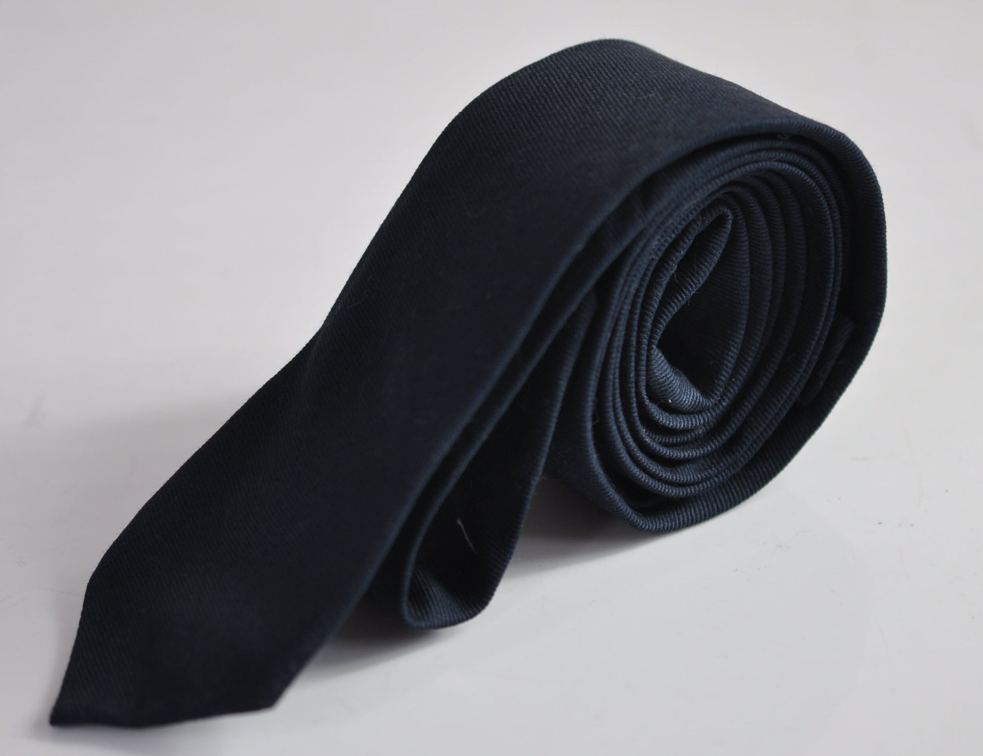 Men Women Unisex Navy Blue Dark blue Skinny 100% Cotton Necktie Neck Tie + Cufflinks Cuff links for Wedding Party Prom
