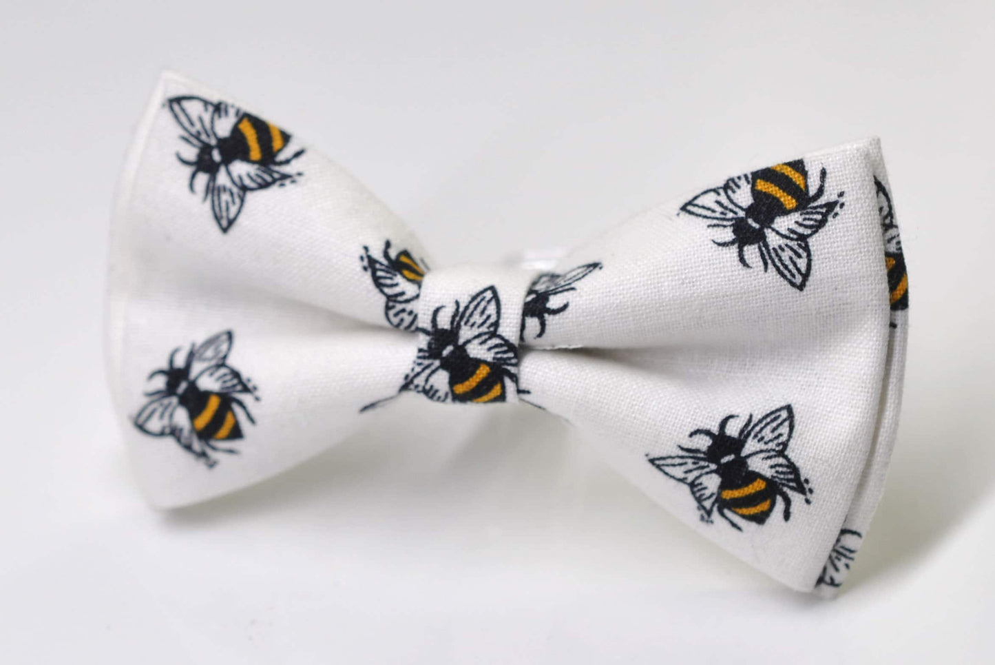 Black Yellow White Bees Bee Print Pretied Bow tie Bowtie+ Black Elastic Suspenders Braces for Men / Youth / Boys Kids / Baby Infant Toddler