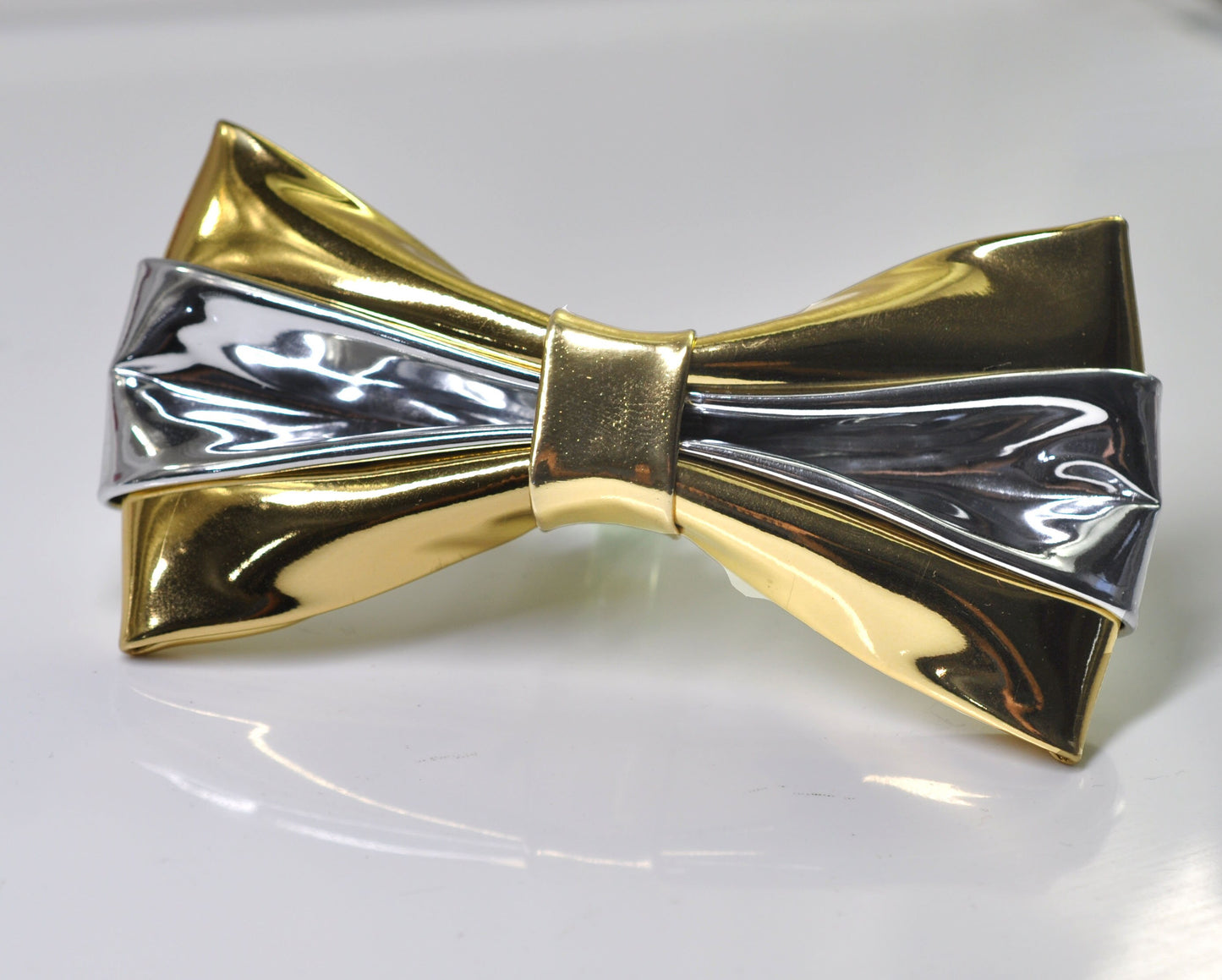 Gold Silver Faux Leather Shining Bow Tie Bowties Wedding Party for All Ages Men / Youth Teenage / Boy KIds / Baby infant Toddler