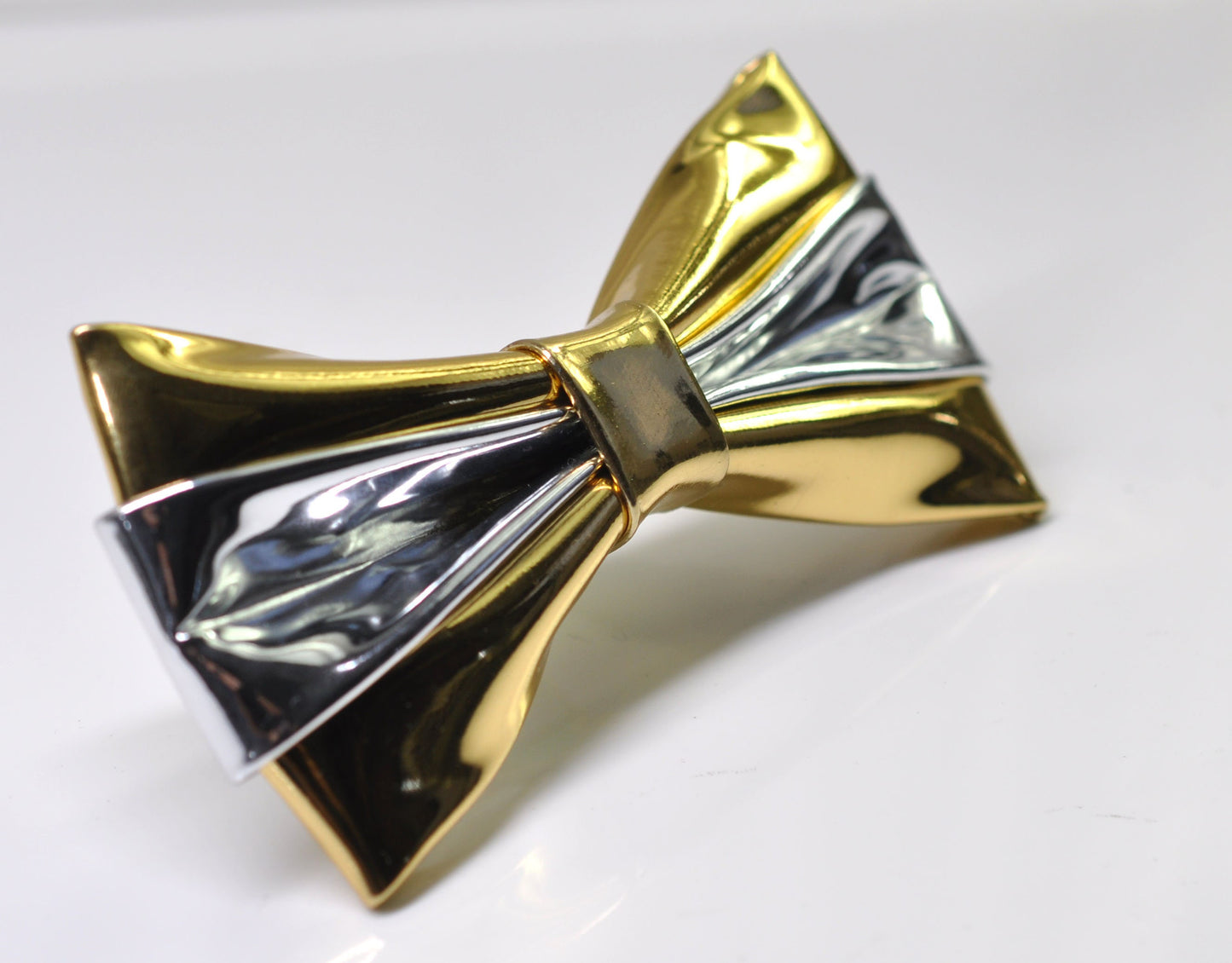 Black Silver Faux Leather Shining Bow Tie Bowties Wedding Party for All Ages Men / Youth Teenage / Boy KIds / Baby infant Toddler