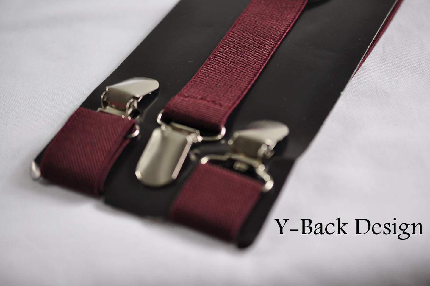 Men Women Unisex Burgundy Wine Red Skinny Neck tie Necktie + Elastic Braces Suspenders