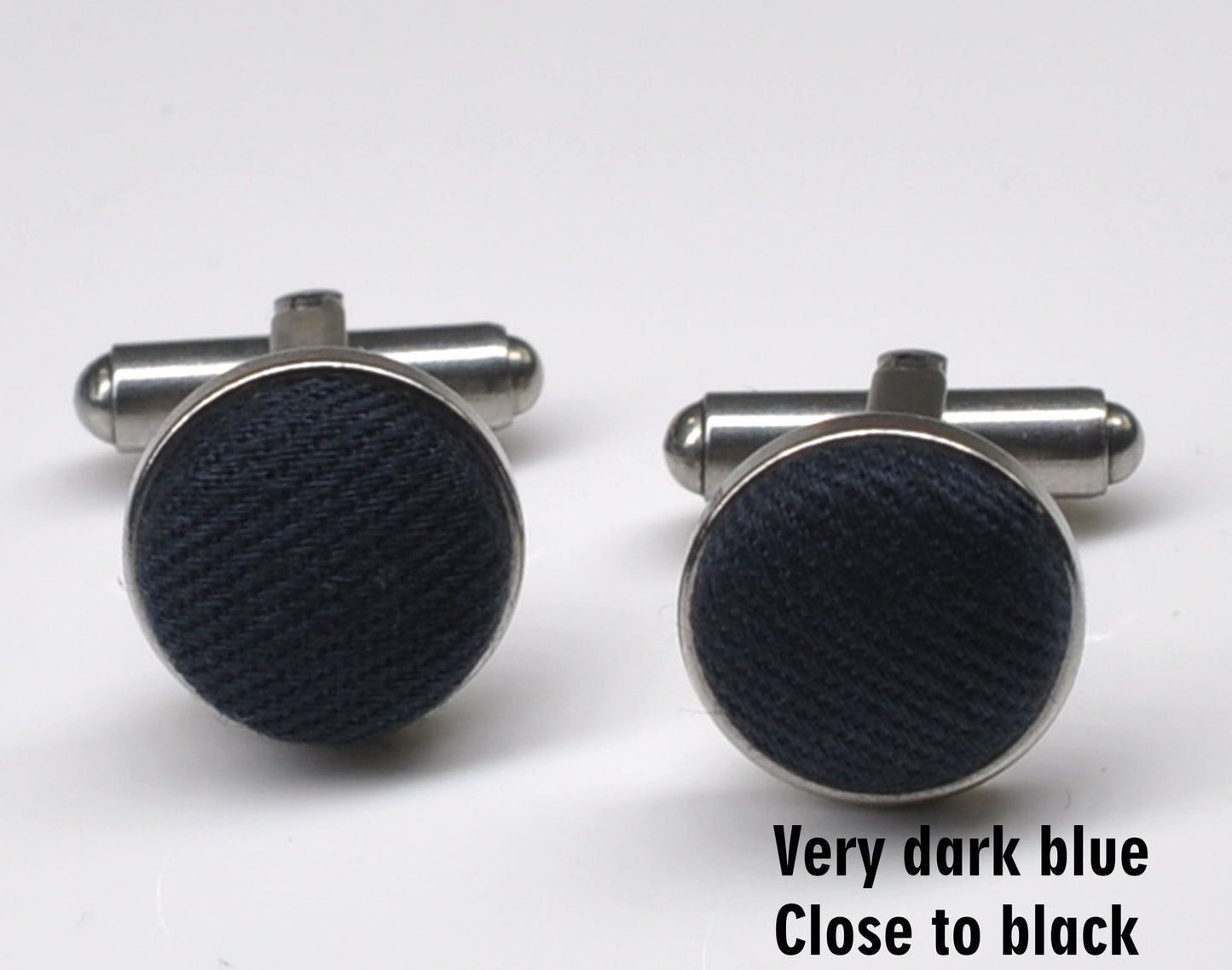 Men Women Unisex Dark Navy Blue Cotton Bow tie Bowtie Neck tie Necktie Cuff Links Cufflinks