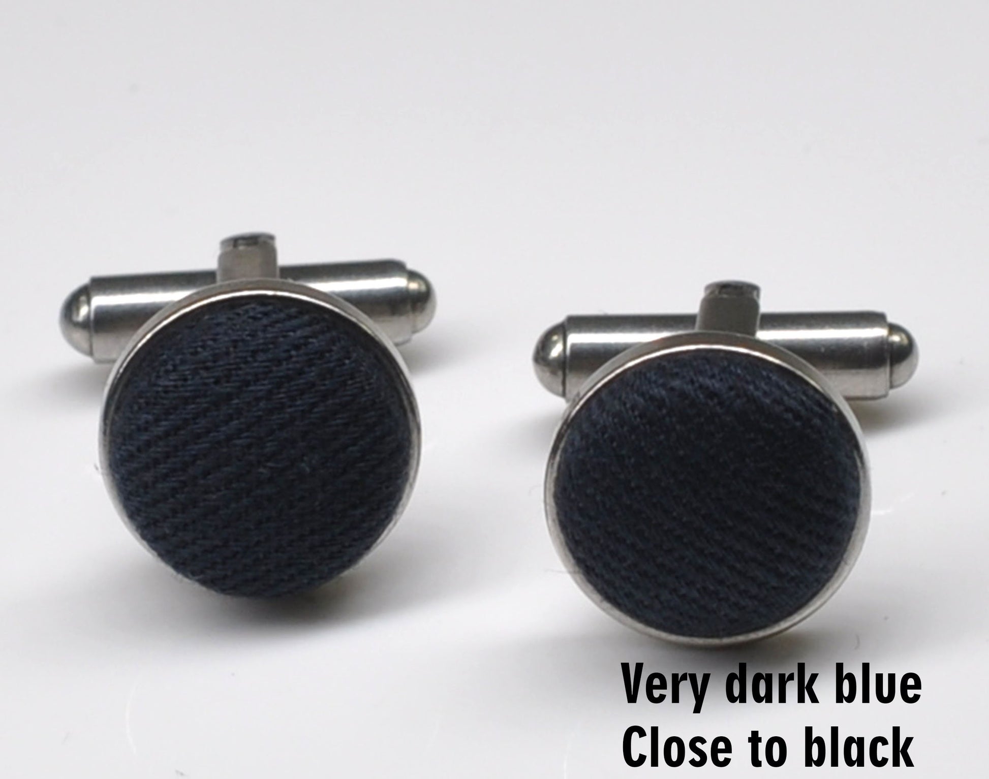 Men Women Unisex Dark Navy Blue Cotton Bow tie Bowtie Neck tie Necktie Cuff Links Cufflinks