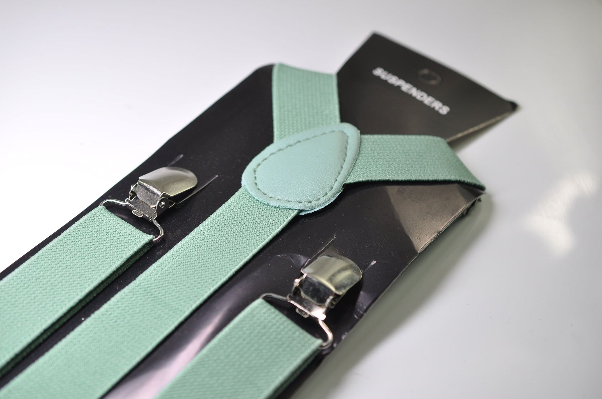 Sage Green 25MM Elastic Y-Back Suspenders Braces Silver Clips for Men Adult / Youth / Kids Boy /Toddler Baby Infant