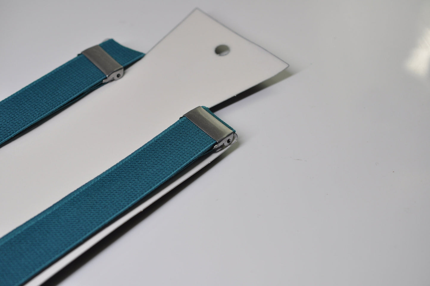 Teal blue Velvet Silver Faux Leather Bow tie + Teal blue Elastic Suspenders Braces Men / Youth / Boys Kids / Baby Infant Toddler