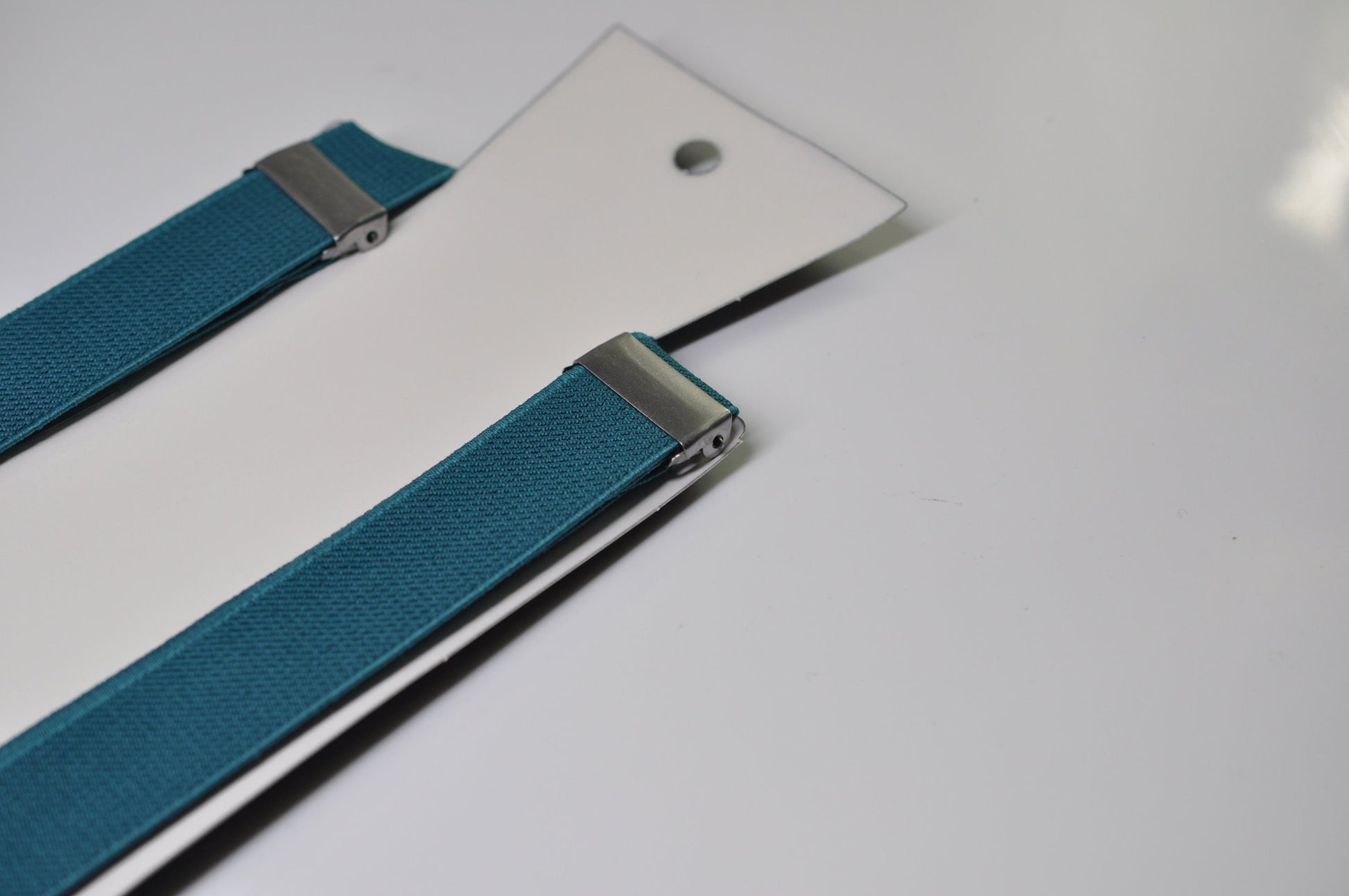 Teal blue Velvet Silver Faux Leather Bow tie + Teal blue Elastic Suspenders Braces Men / Youth / Boys Kids / Baby Infant Toddler