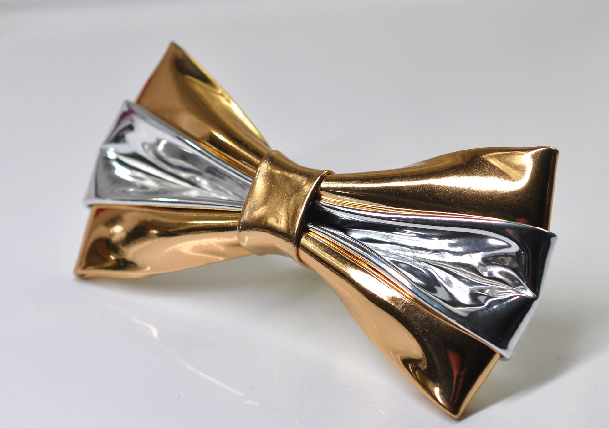 Rose Gold Silver Faux Leather Shining Bow Tie Bowties Wedding Party for All Ages Men / Youth Teenage / Boy KIds / Baby infant Toddler