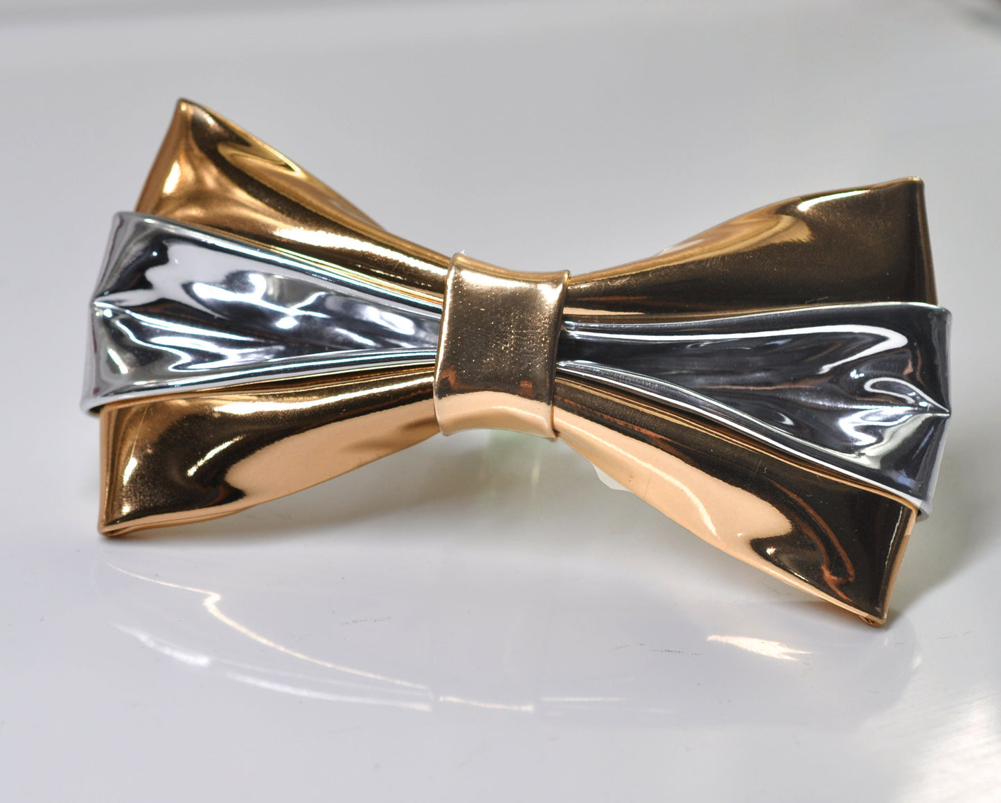 Rose Gold Silver Faux Leather Shining Bow Tie Bowties Wedding Party for All Ages Men / Youth Teenage / Boy KIds / Baby infant Toddler