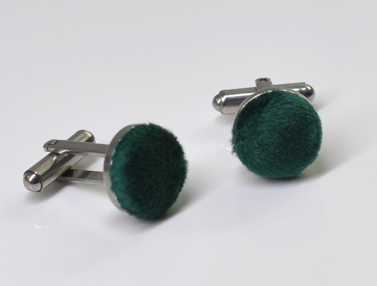 Emerald Green Velvet Silver Leather Bow tie + Elastic Suspenders Braces + Cufflinks Cuff Links Men / Youth/ Boys Kids / Baby Infant Toddler