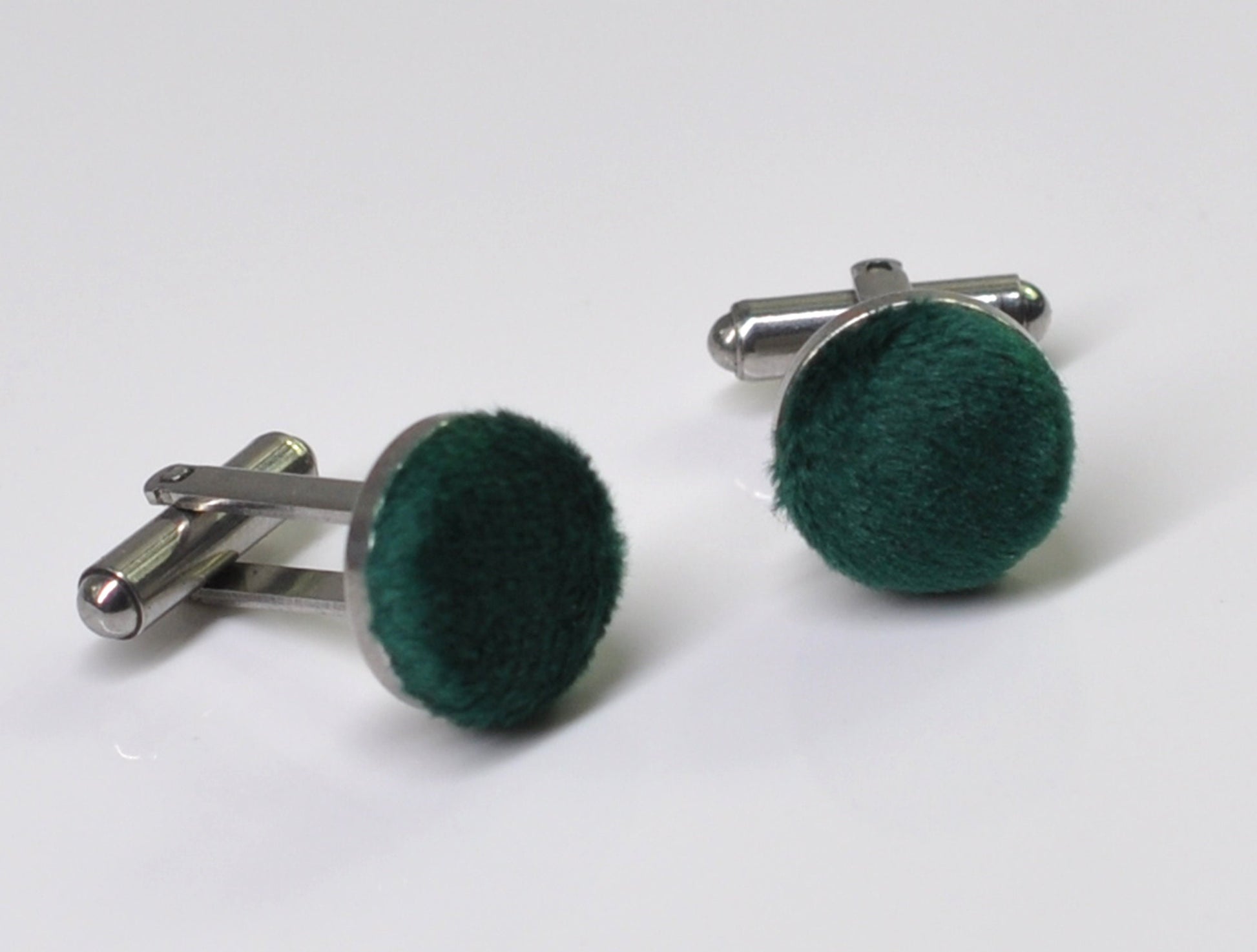 Emerald Green Velvet Silver Leather Bow tie + Elastic Suspenders Braces + Cufflinks Cuff Links Men / Youth/ Boys Kids / Baby Infant Toddler