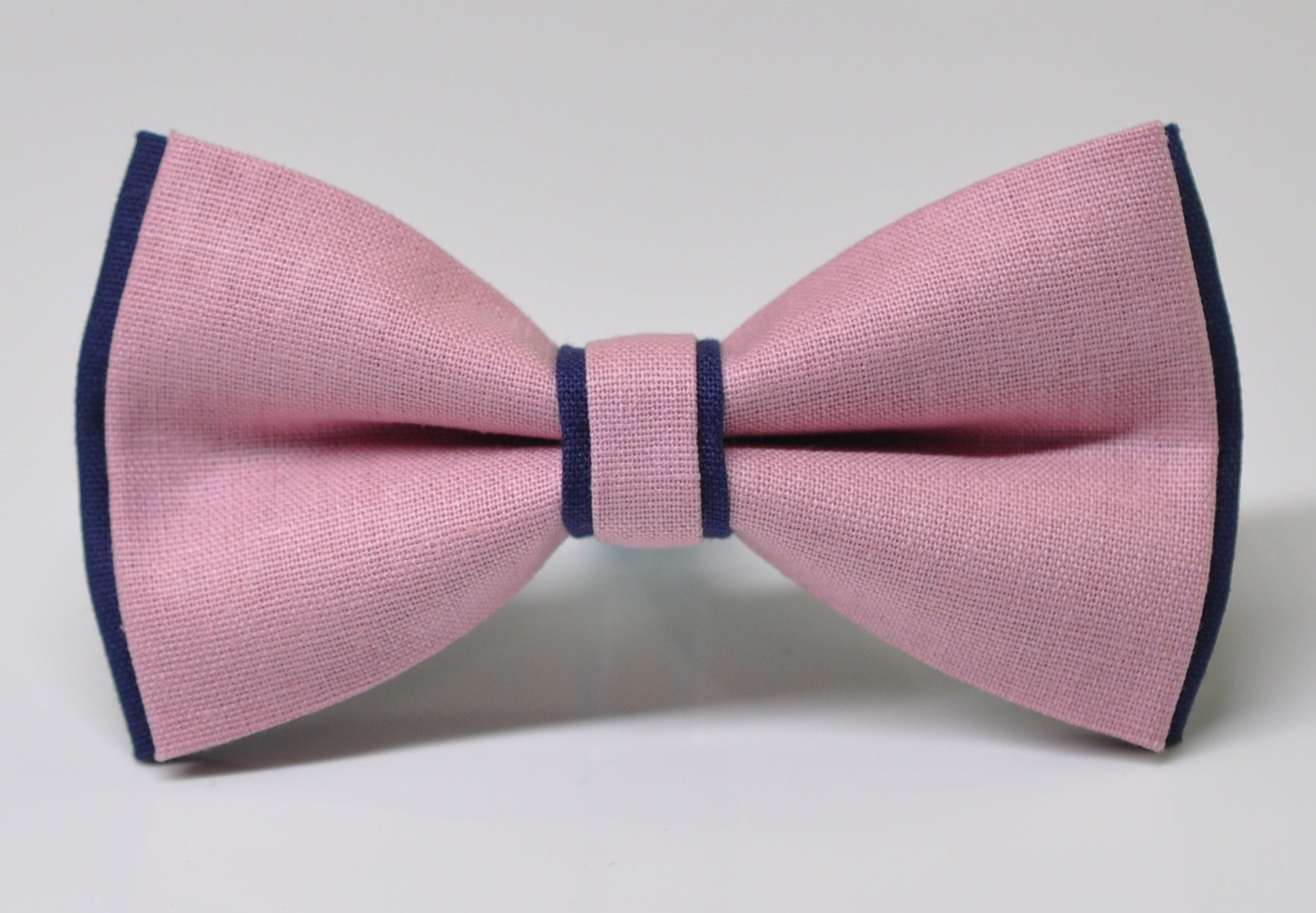 Navy Blue and Dusty Pink Musk Pink Cotton Pre tied Bow tie Bowtie for Men Adult / Youth Teenage / Boy Kids / Baby Infant