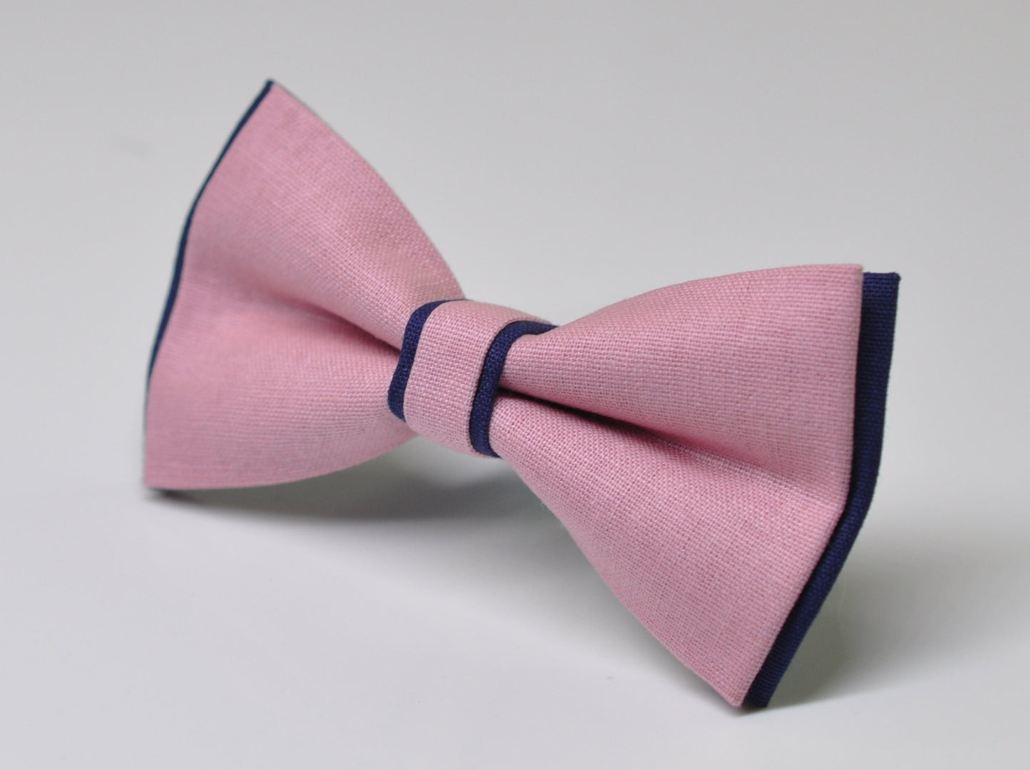 Navy Blue and Dusty Pink Musk Pink Cotton Pre tied Bow tie Bowtie for Men Adult / Youth Teenage / Boy Kids / Baby Infant