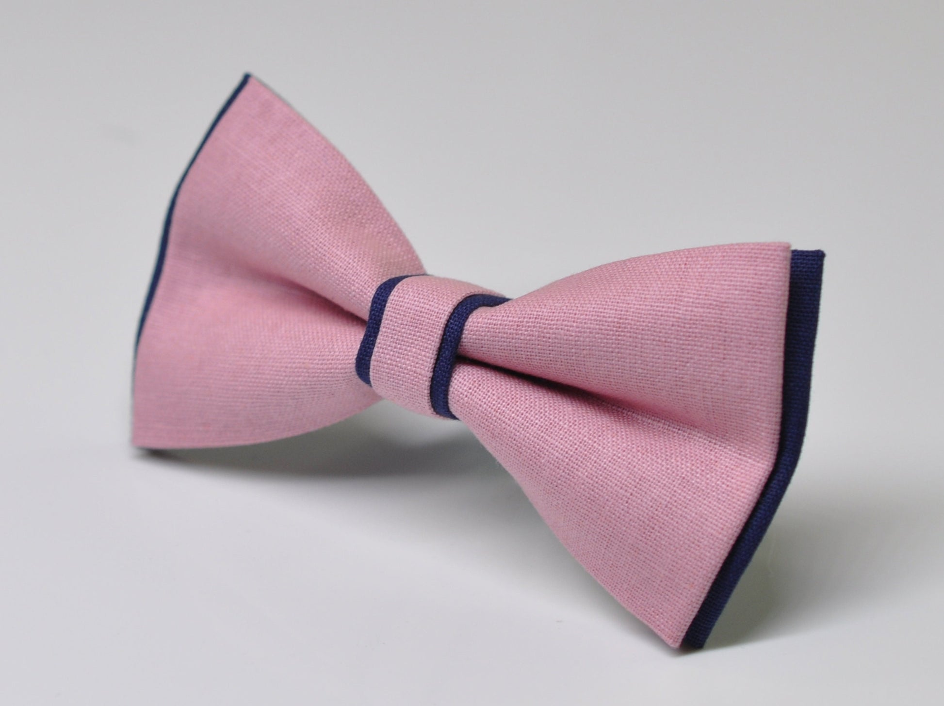 Navy Blue and Dusty Pink Musk Pink Cotton Pre tied Bow tie Bowtie for Men Adult / Youth Teenage / Boy Kids / Baby Infant