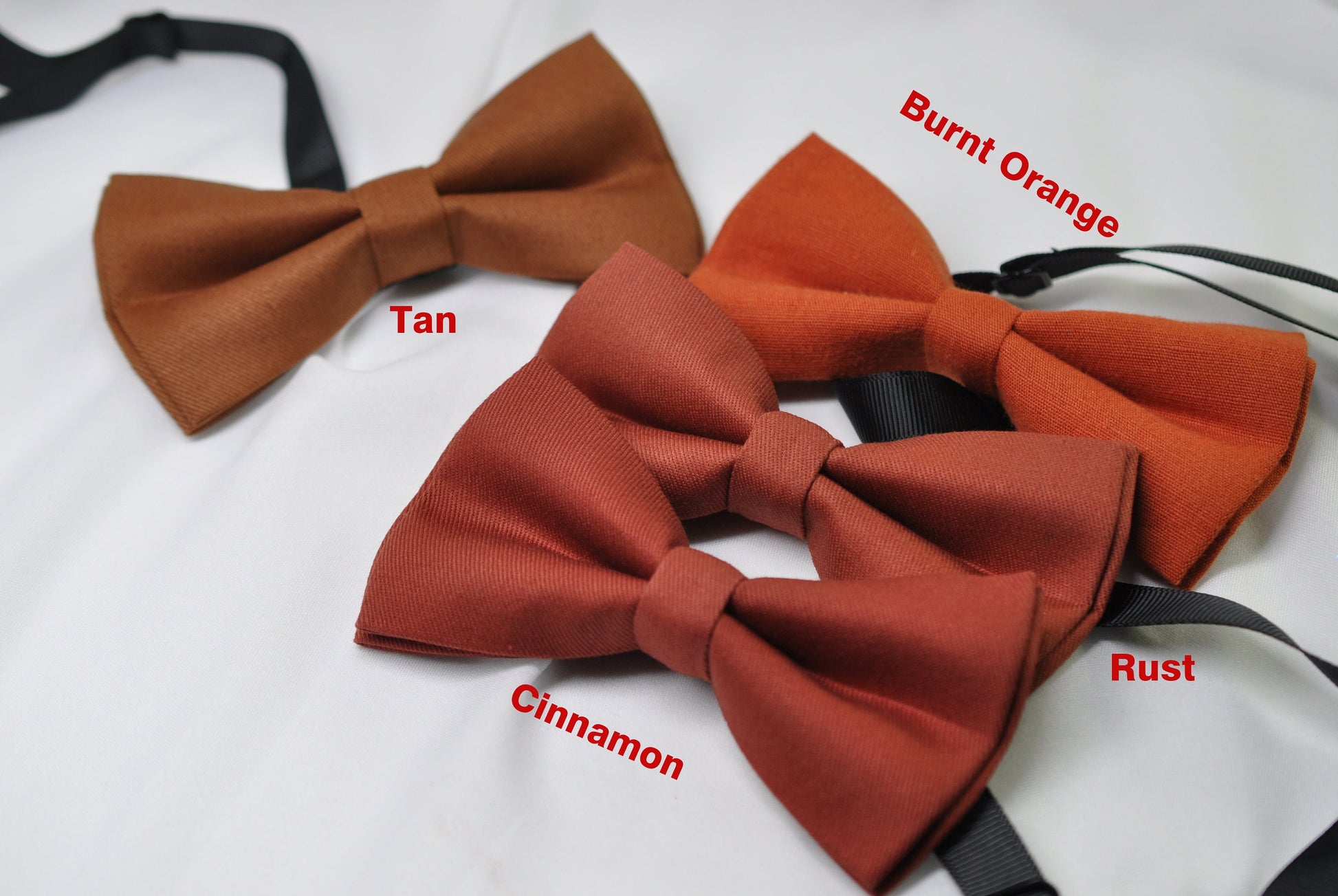 Cinnamon Rust Burnt Orange Tan Terracotta Red Brown Bow tie Bowtie for Men Adult / Youth Teenage / Boy Kids / Toddler Baby Infant
