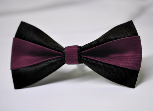 Burgundy Wine Red and Black Cotton Pre tied Bow tie Bowtie for Men Adult / Youth Teenage / Boy Kids / Baby Infant