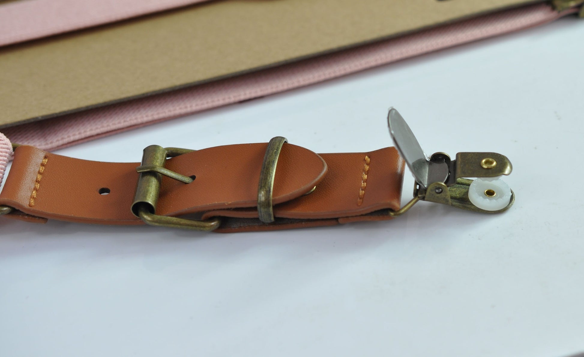 Dusty Pink Musk Silver Grey Pre tied Bow tie Bowtie + Elastic Suspenders Braces for Men / Youth / Boys Kids / Baby Infant Toddler