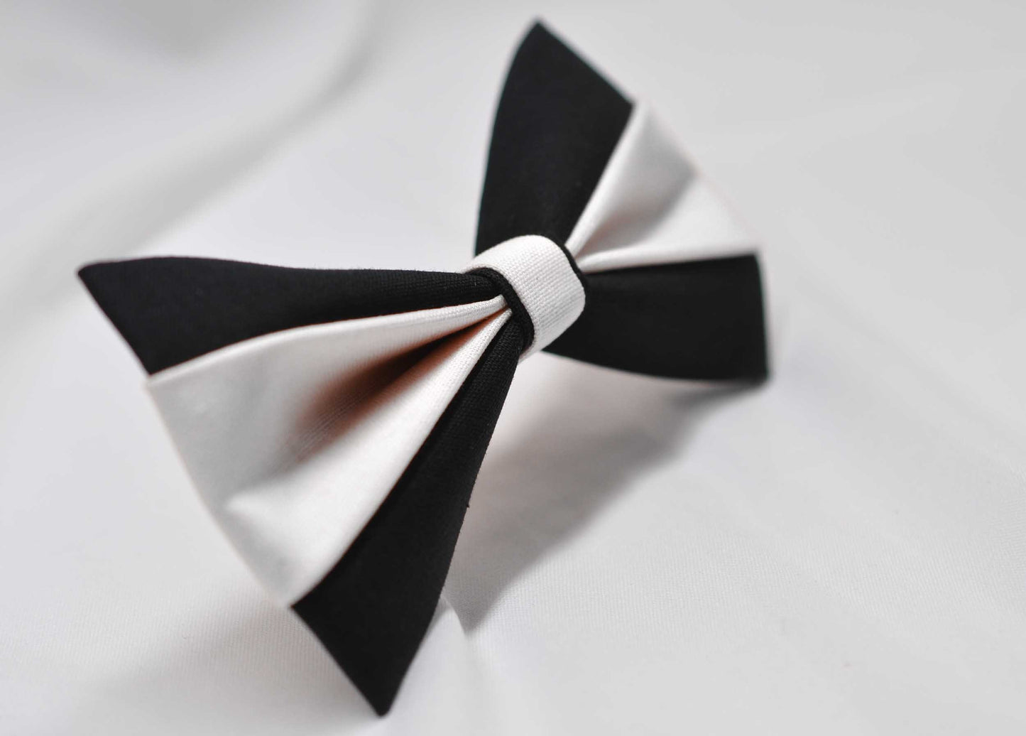 100% Cotton White Black Pretied 2 Layers Bow Tie Bowtie For Men / Youth Teenage / Kids Boy / Baby Infant Children Wedding Party