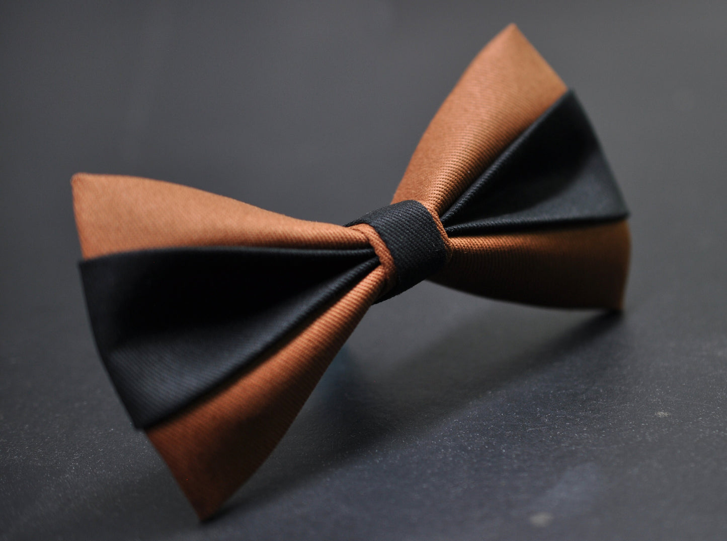 Tan Brown and Black Cotton Pre tied Bow tie Bowtie for Men Adult / Youth Teenage / Boy Kids / Baby Infant
