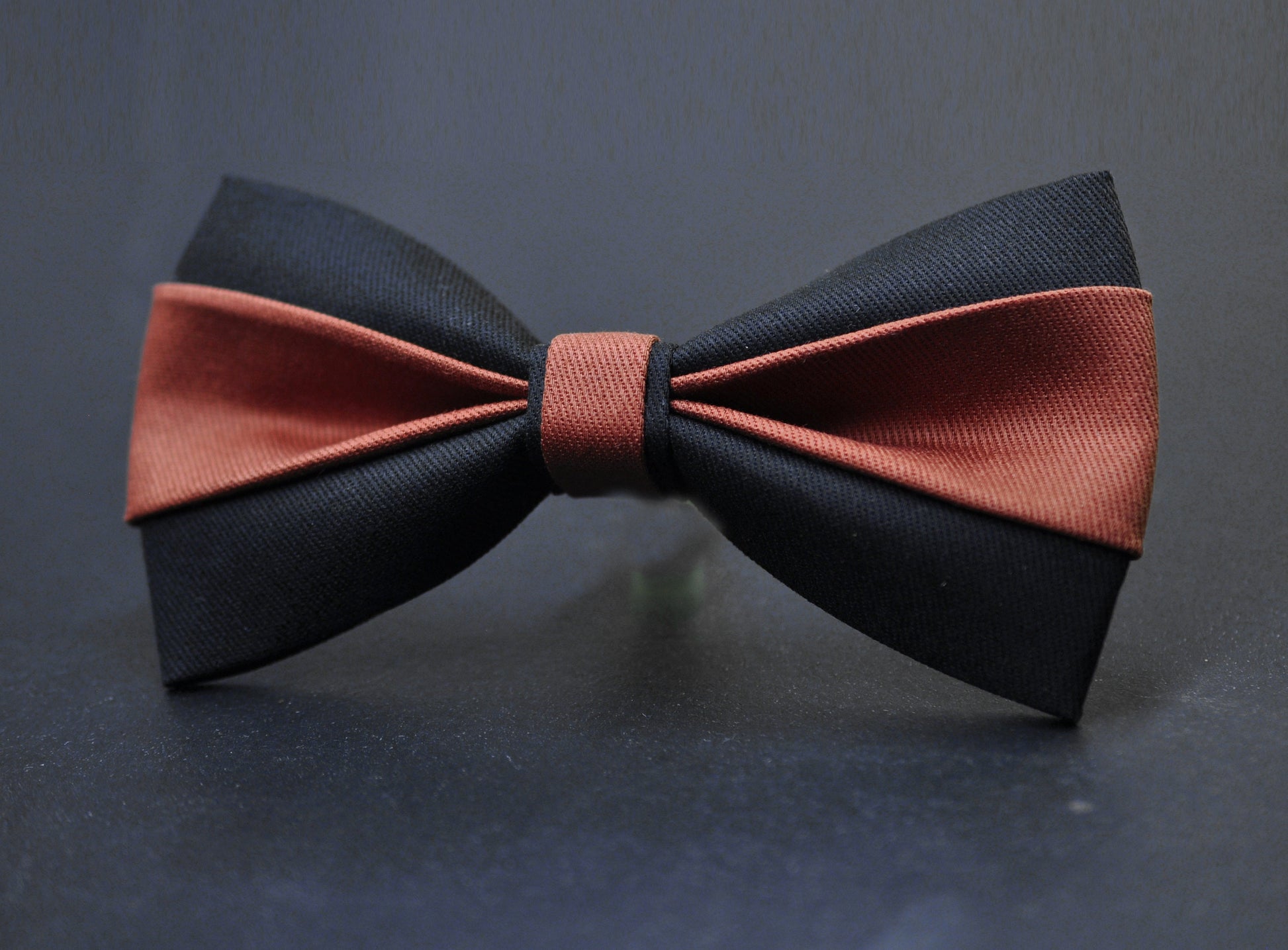 Rust Terracotta Brown Black Cotton Bow tie Bowtie + Black Suspenders Braces Men / Youth / Boys Kids / Baby Infant Toddler