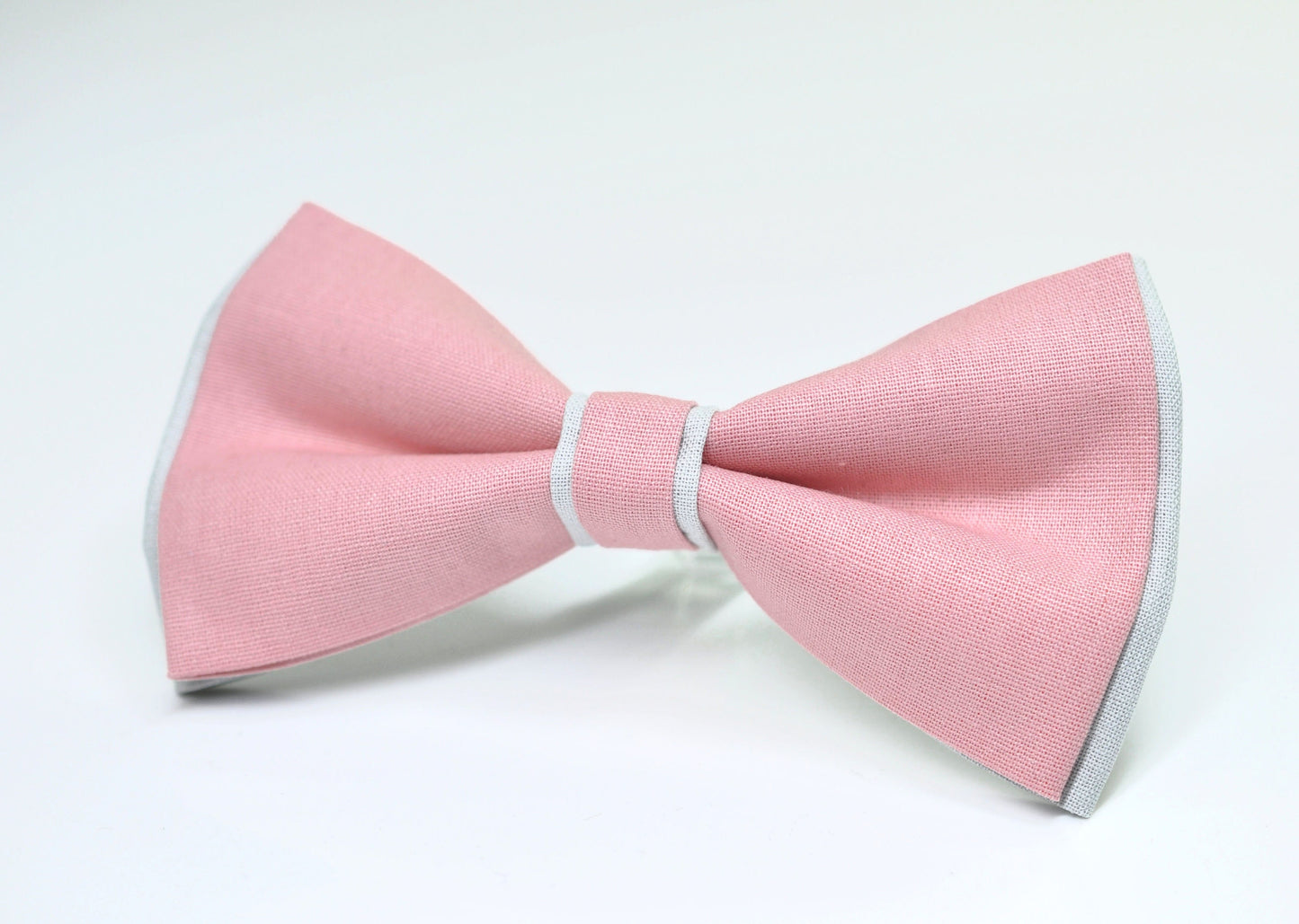 Dusty Pink Musk White Pre tied Bow tie Bowtie + Dusty Pink Elastic Suspenders Braces for Men / Youth / Boys Kids / Baby Infant Toddler