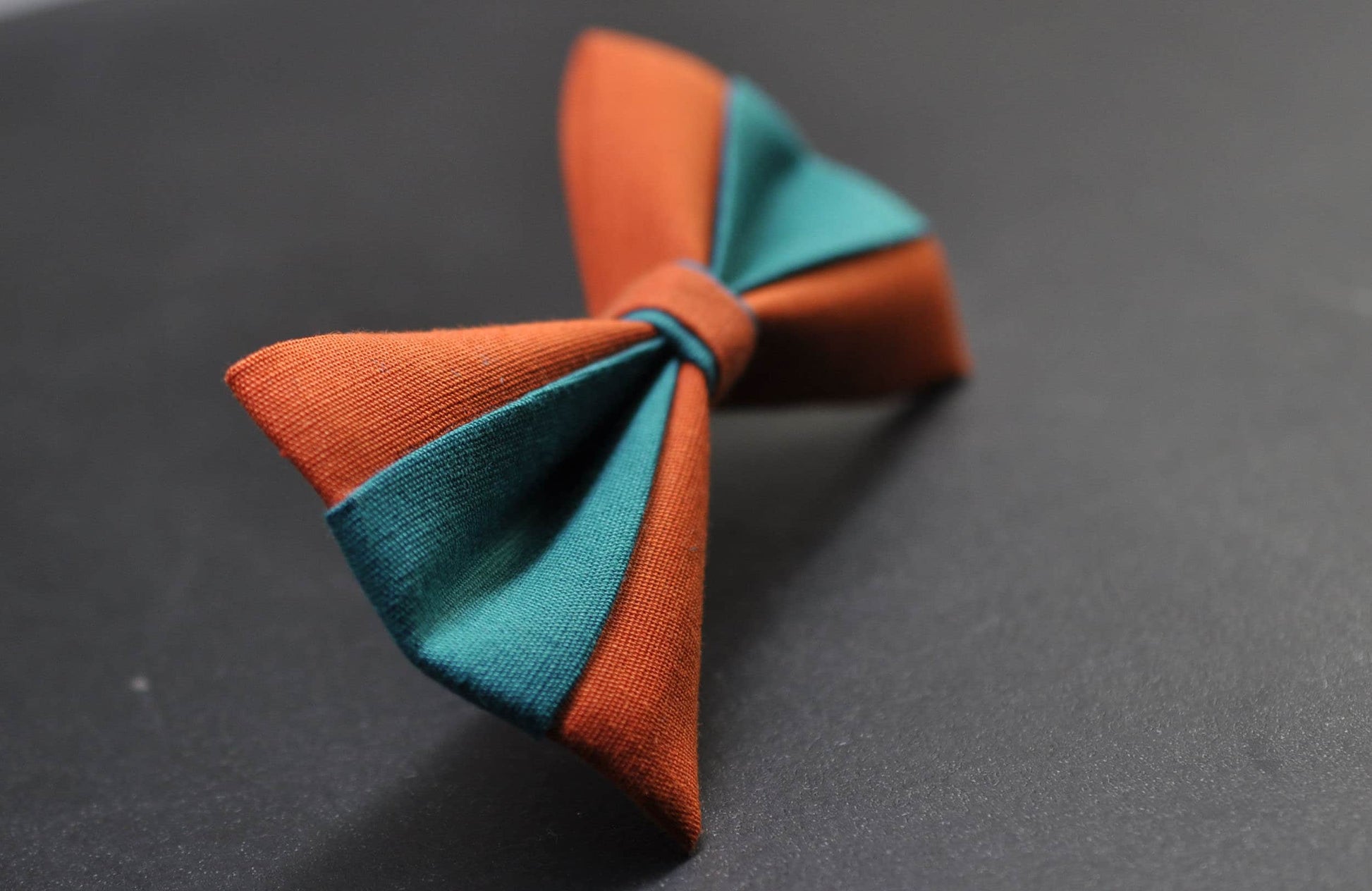 Burnt Orange and Teal Blue Bow tie Bowtie+ Teal blue Elastic Suspenders Braces for Men / Youth/ Boys Kids / Baby Infant Toddler