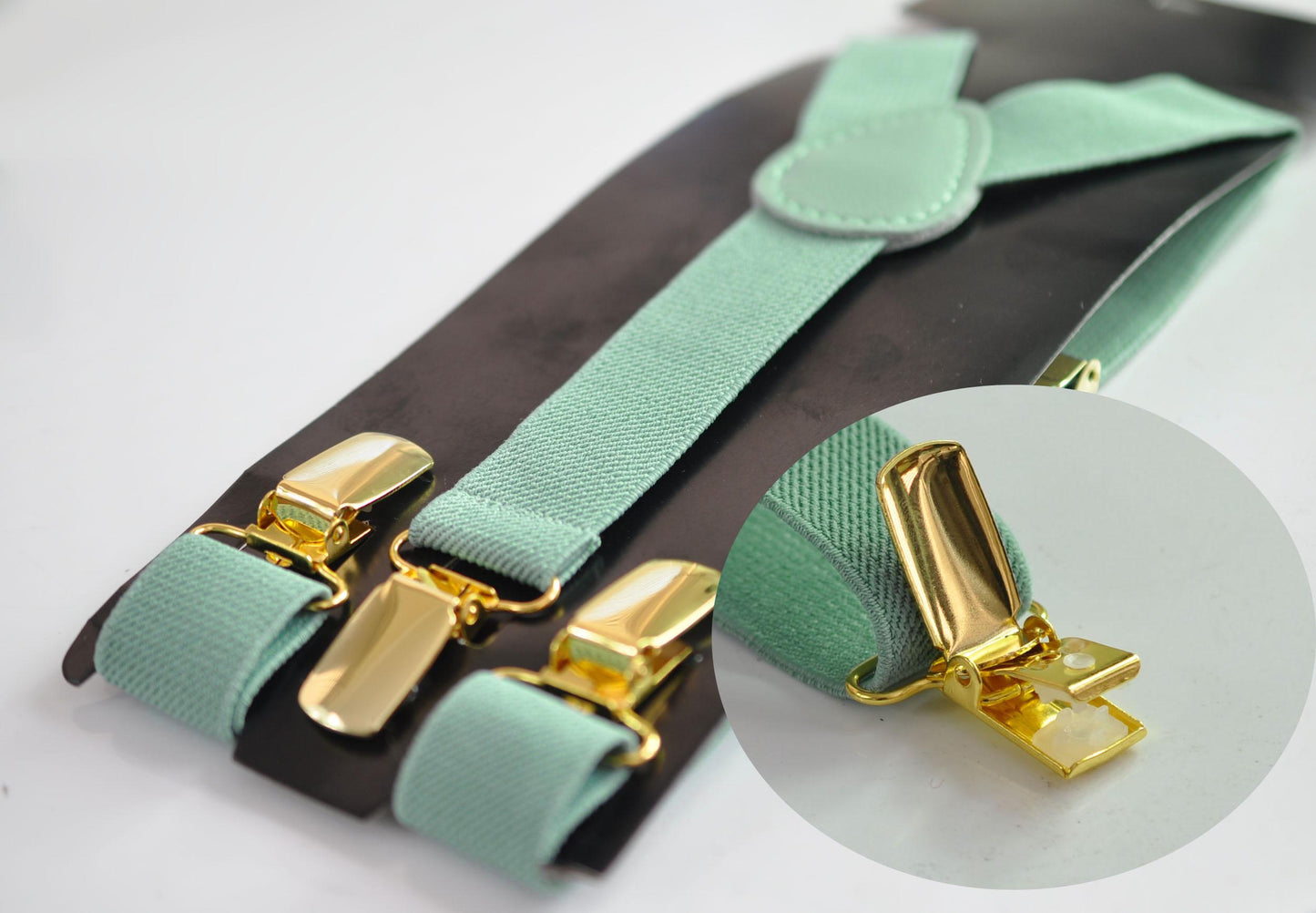 EMERALD Green and Sage Green Bow tie Bowtie + matched Sage Green Suspenders Braces Men / Youth / Boys Kids / Baby Infant Toddler