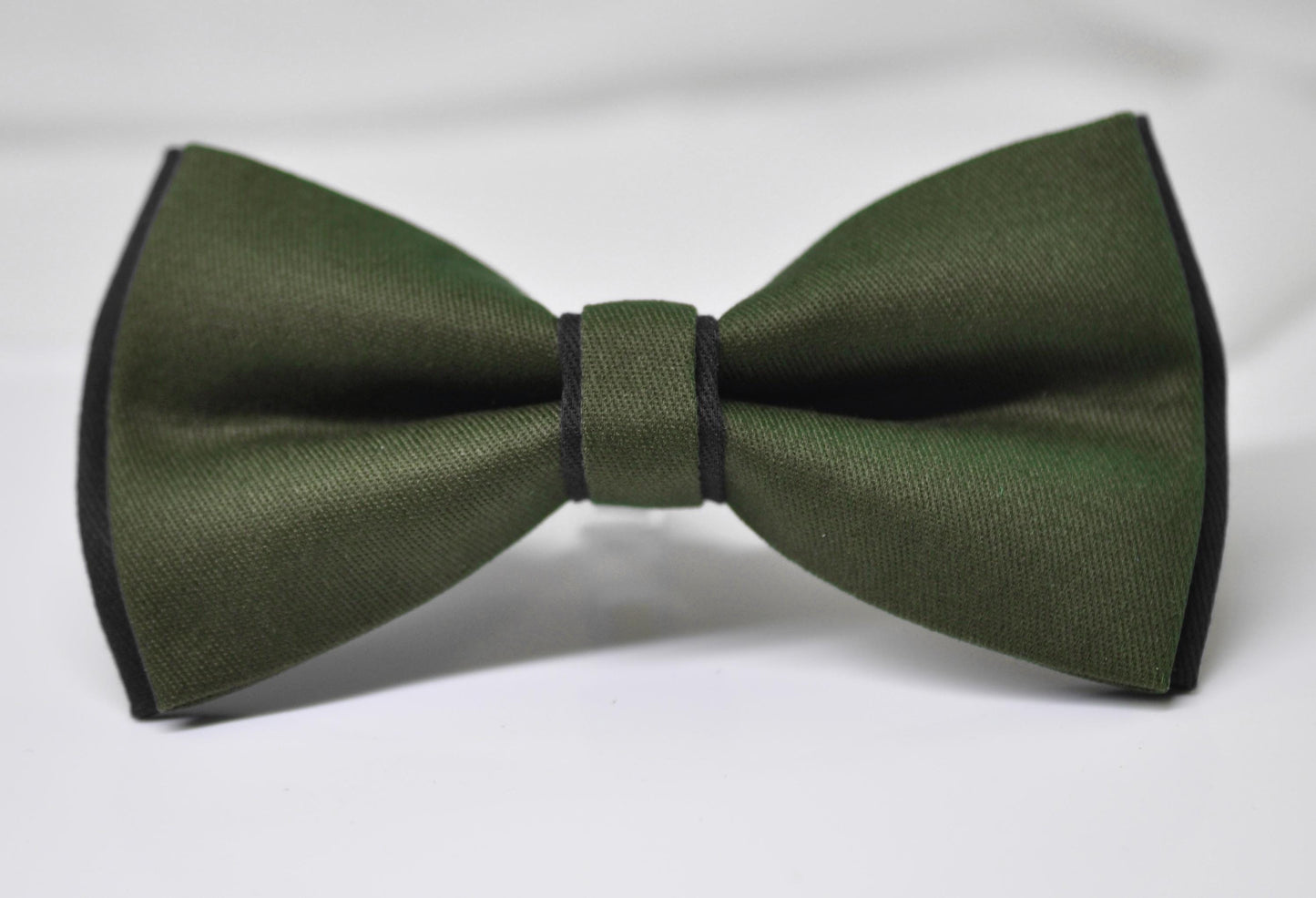 Olive Army Green and Black Bow tie Bowtie + Black Suspenders Braces Men / Youth / Boys Kids / Baby Infant Toddler