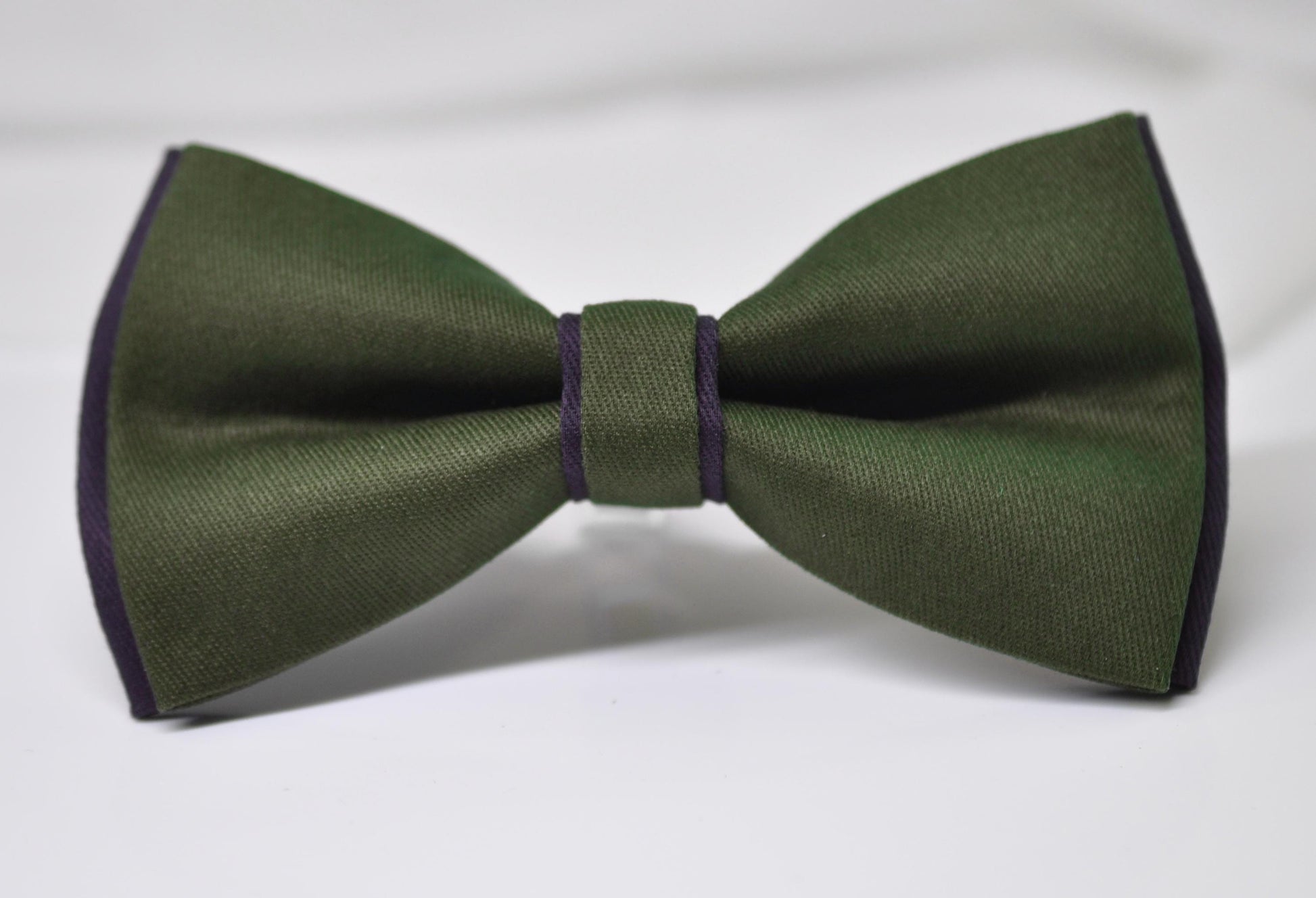 Dark Olive Army Green and Navy Blue Cotton Pre tied Bow tie Bowtie for Men Adult / Youth Teenage / Boy Kids / Baby Infant