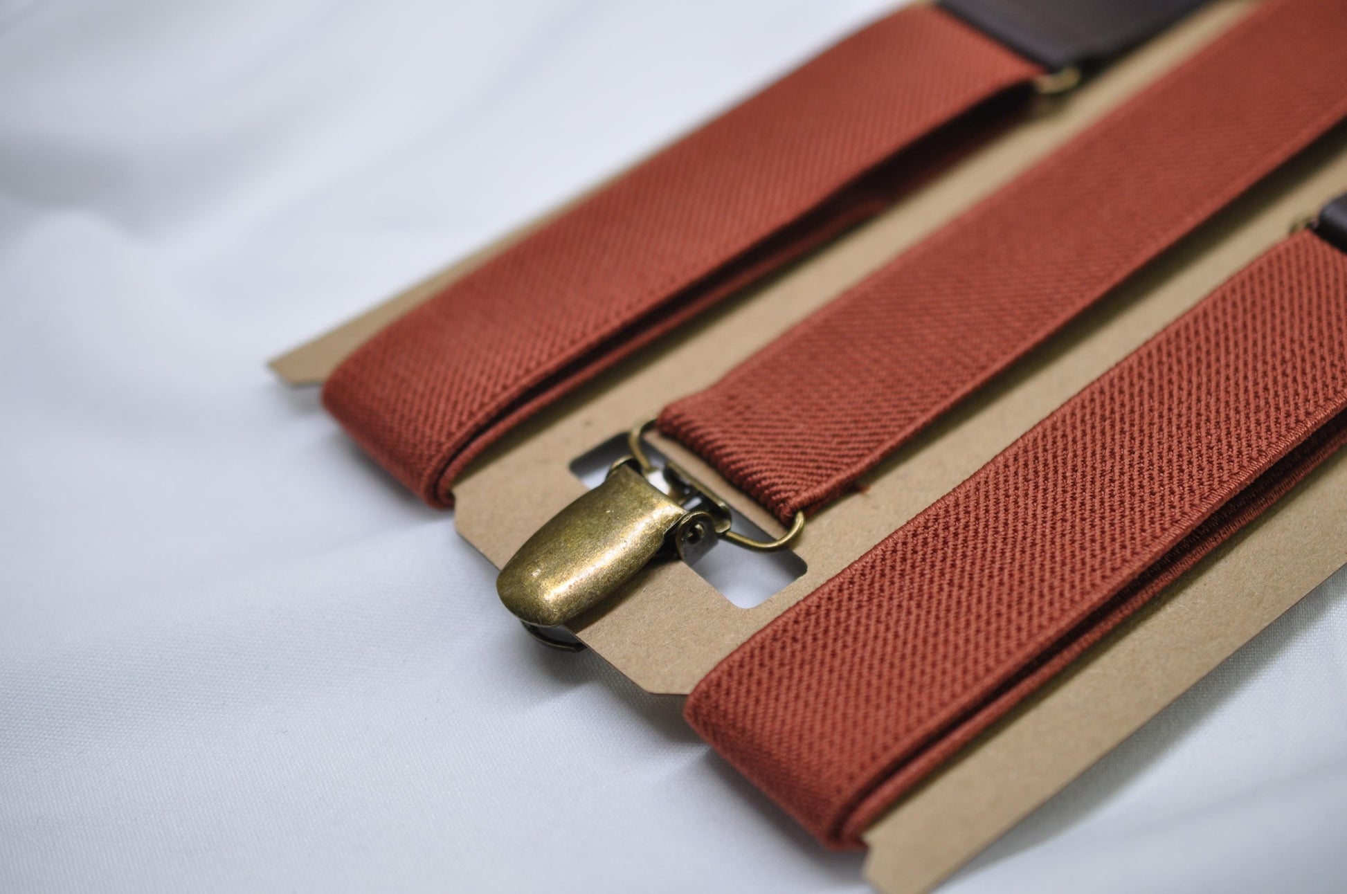 Rust Terracotta and Brown Coffee Leather Adjustabale Suspenders Braces for Men Adult / Youth Teenage / Boy Kids / Infant Toddler Baby