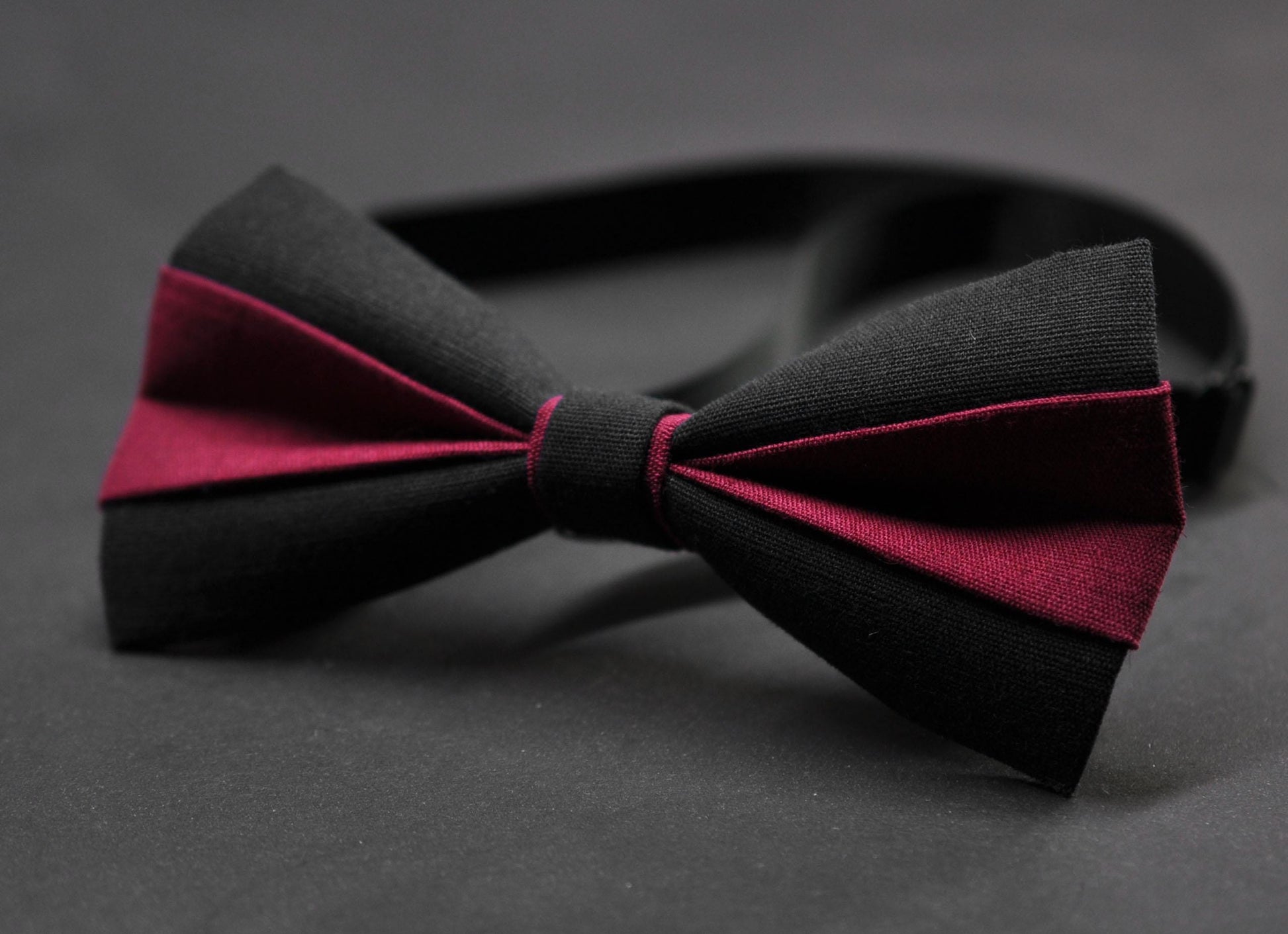 BLACK and Wine Red Burgundy Linen Bow tie Bowtie + Wine Red Suspenders Braces for Men / Youth/ Boys Kids / Baby Infant Toddler