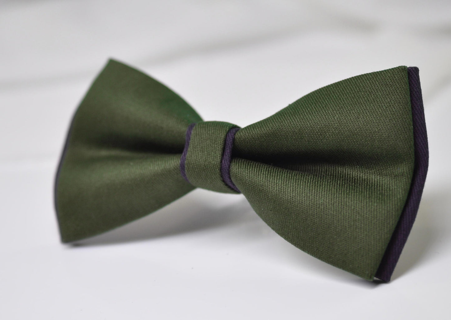 Dark Olive Army Green and Navy Blue Cotton Pre tied Bow tie Bowtie for Men Adult / Youth Teenage / Boy Kids / Baby Infant