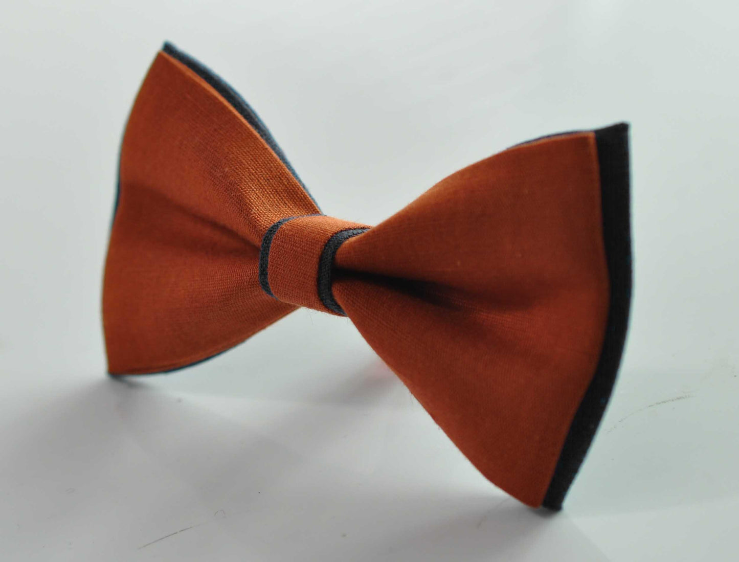 Black and Burnt Orange Linen Bow tie Bowtie + Burnt Orange Suspenders Braces Men / Youth / Boys Kids / Baby Infant Toddler