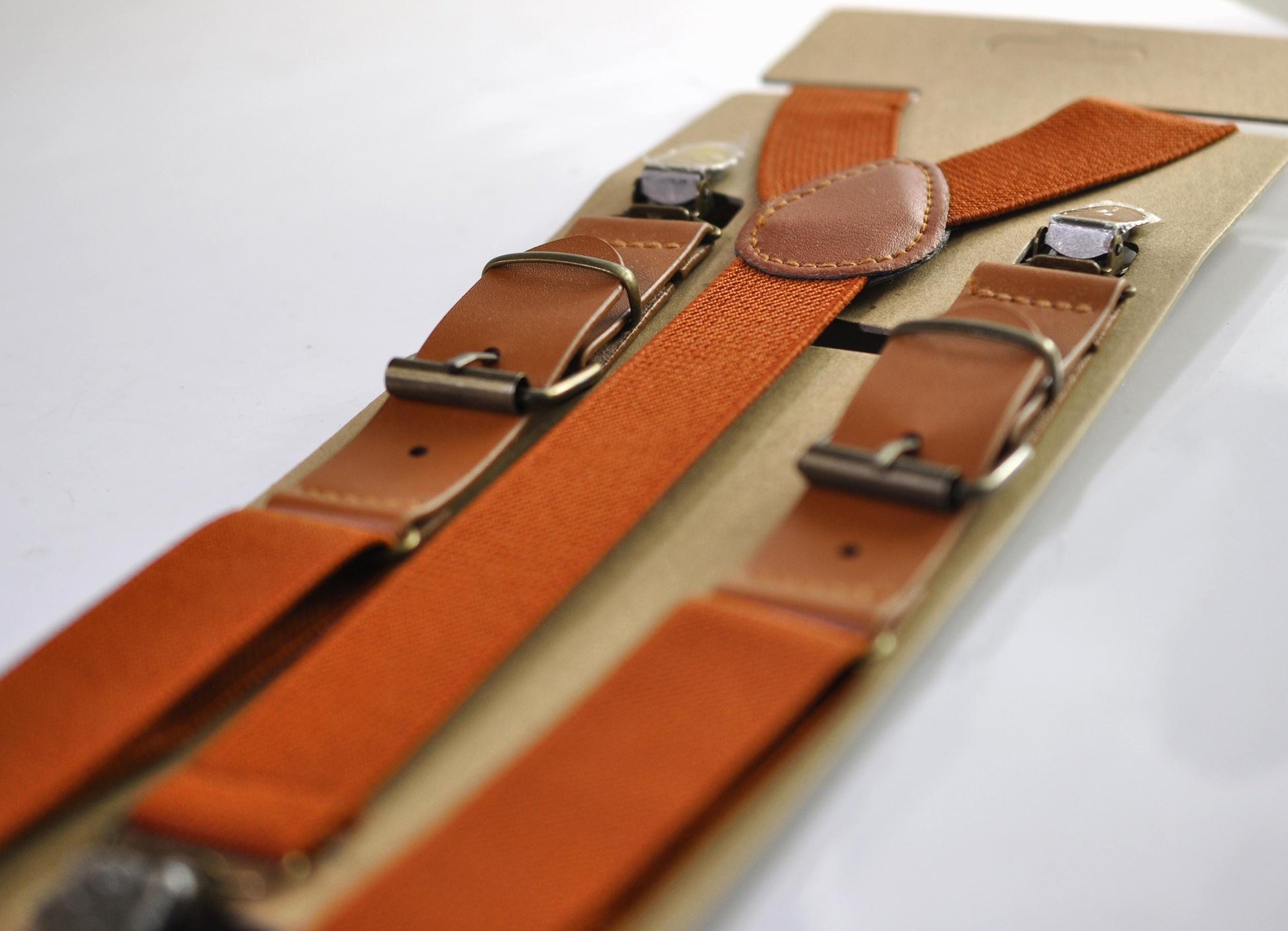 Burnt Orange Linen Bow tie Bowtie + matched Suspenders Braces + Pocket Squares + Cuff links for Men / Youth/ Boys Kids / Baby Infant Toddler