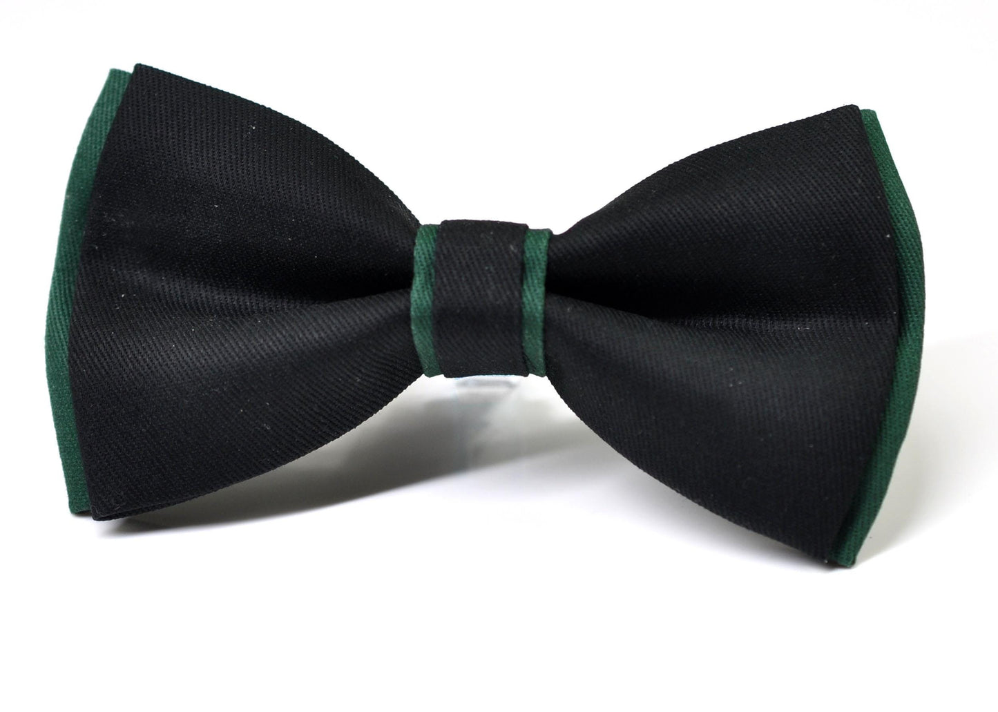 Dark Emerald Green and BLACK Bow tie + Green Elastic Suspenders Braces for Men / Youth / Boys Kids / Baby Toddler