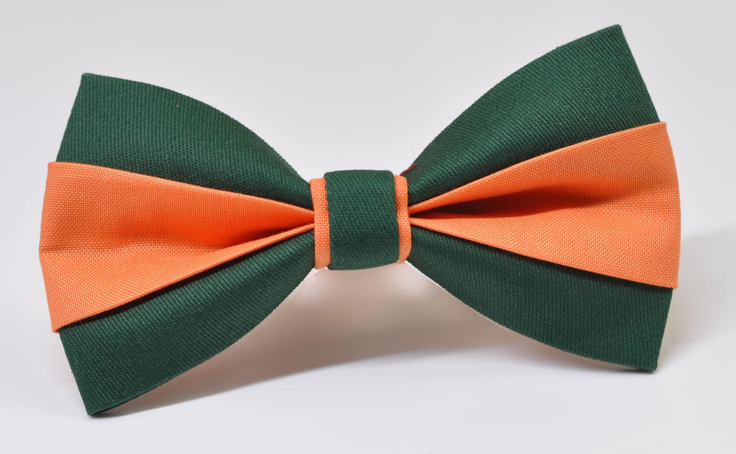 Emerald Green and Coral Orange Bow tie Bowtie+ GREEN Elastic Suspenders Braces for Men / Youth/ Boys Kids / Baby Infant Toddler