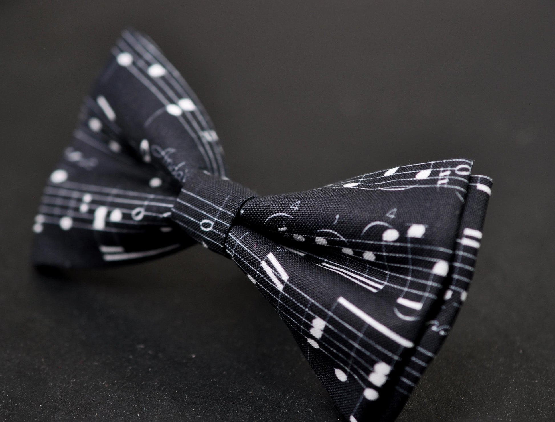 Black White Cotton Sheet Music Notes Bow Tie Bowtie for Baby Infant Toddler/ Page Boy Kids Toddler / Teenage Youth / Adult