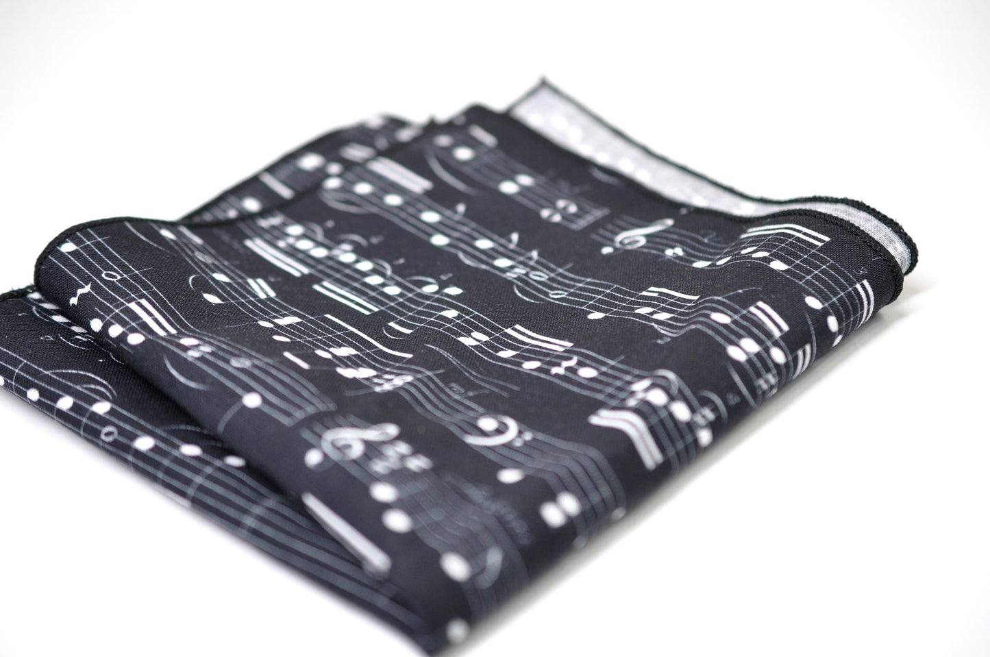 Black White Sheet Music Notes Bow Tie Bowtie +Pocket Squares Hanky Handkerchief Baby Infant Toddler/ Page Boy Kids Toddler /Youth / Adult