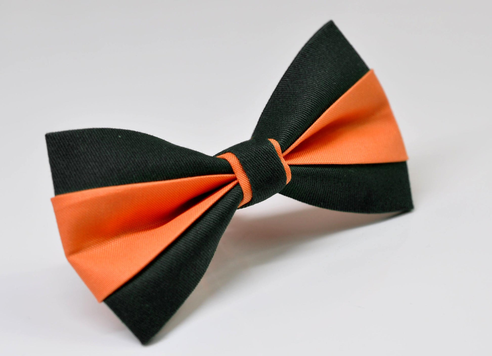 BLACK and Coral Orange Bow tie Bowtie+ BLACK Elastic Suspenders Braces for Men / Youth/ Boys Kids / Baby Infant Toddler