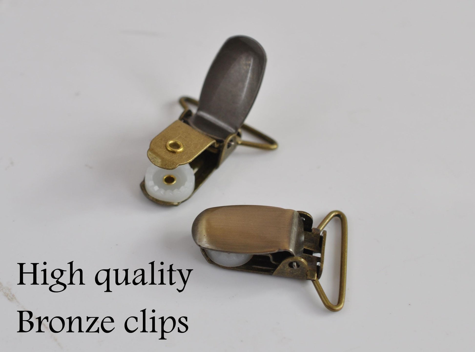 25mm Wide Y-back Tan Brown Faux Leather Adjustable Design Suspenders Braces Bronze Quality Clips