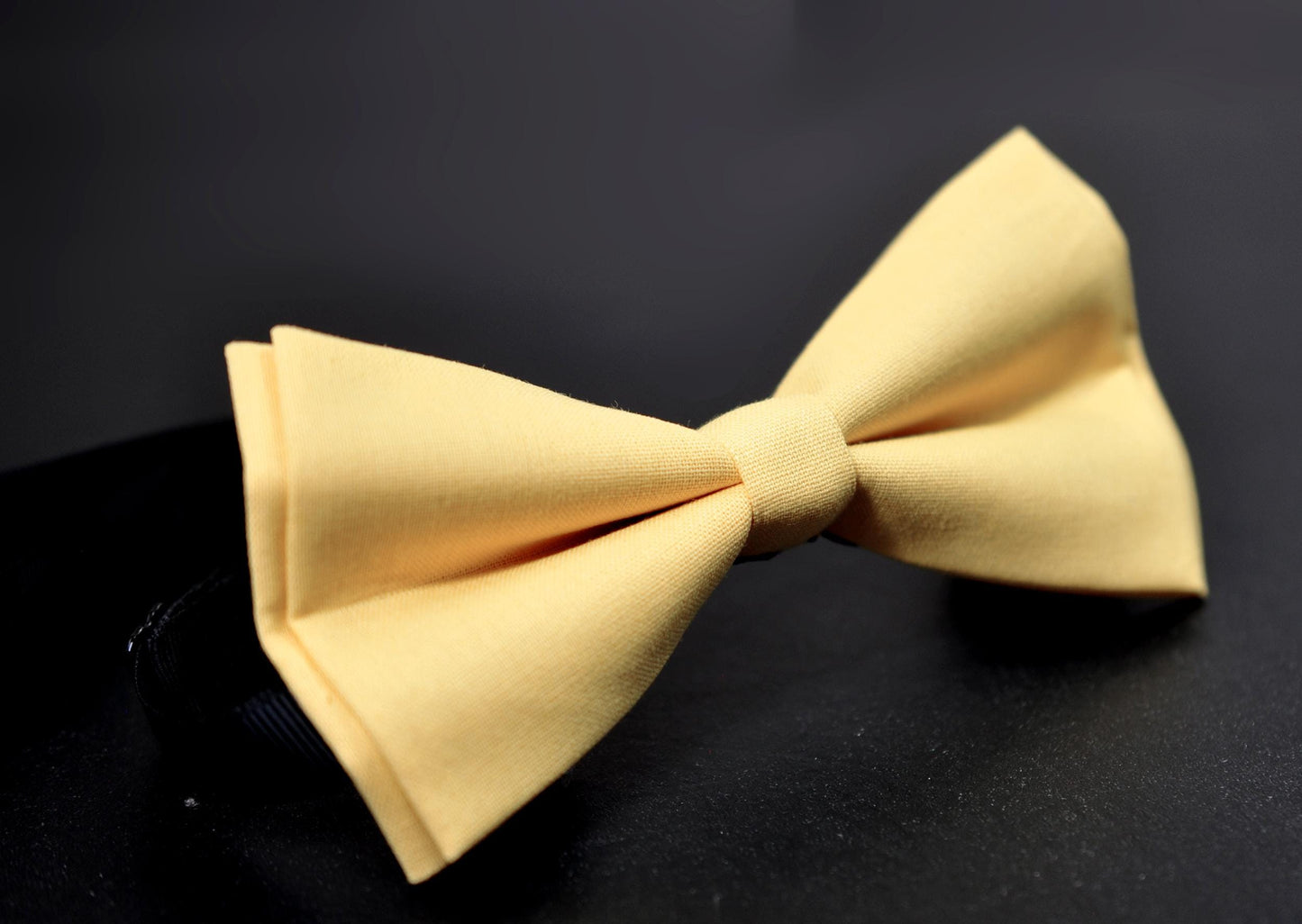 Baby Yellow light Pale Yellow Cotton Handmade Brown Bow Tie Bowtie for Men Adult / Youth Teenage / Boy Kids / Baby Infant Toddler
