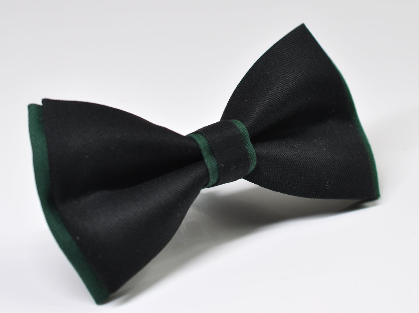 Dark Emerald Green and BLACK Bow tie + Green Elastic Suspenders Braces for Men / Youth / Boys Kids / Baby Toddler