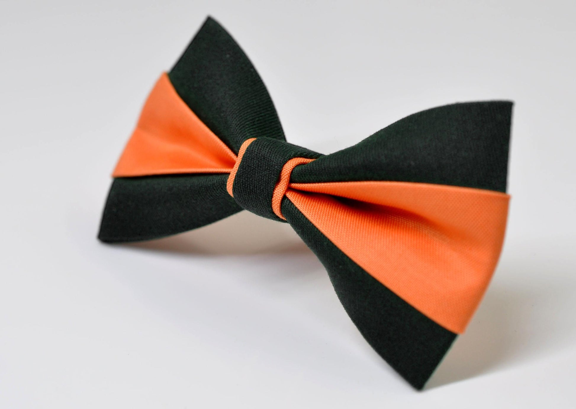 BLACK and Coral Orange Bow tie Bowtie+ BLACK Elastic Suspenders Braces for Men / Youth/ Boys Kids / Baby Infant Toddler