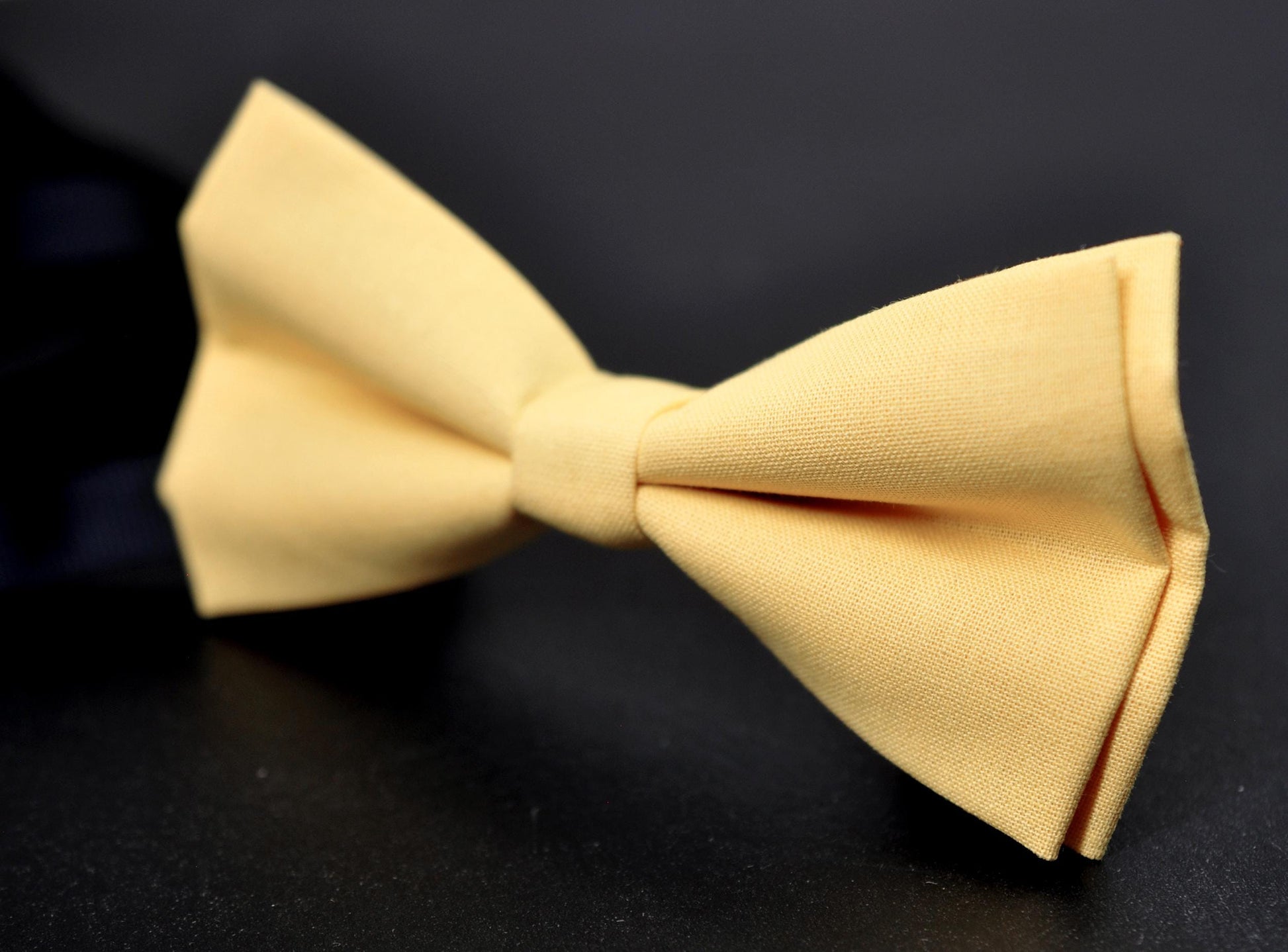 Baby Yellow light Pale Yellow Cotton Handmade Brown Bow Tie Bowtie for Men Adult / Youth Teenage / Boy Kids / Baby Infant Toddler