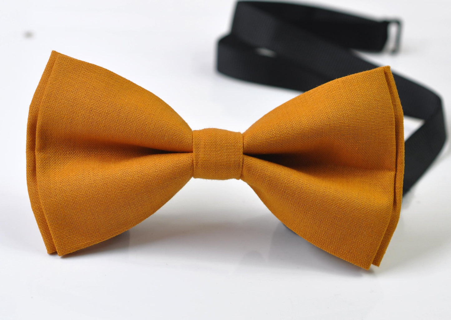 Mustard butterscotch Marigold Bow tie Bowtie + Ginger Yellow Elastic Suspenders Braces for Men / Youth / Boys Kids / Baby Infant Toddler
