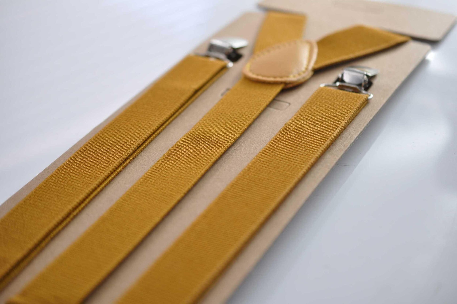 Mustard butterscotch Marigold Bow tie Bowtie + Ginger Yellow Elastic Suspenders Braces for Men / Youth / Boys Kids / Baby Infant Toddler