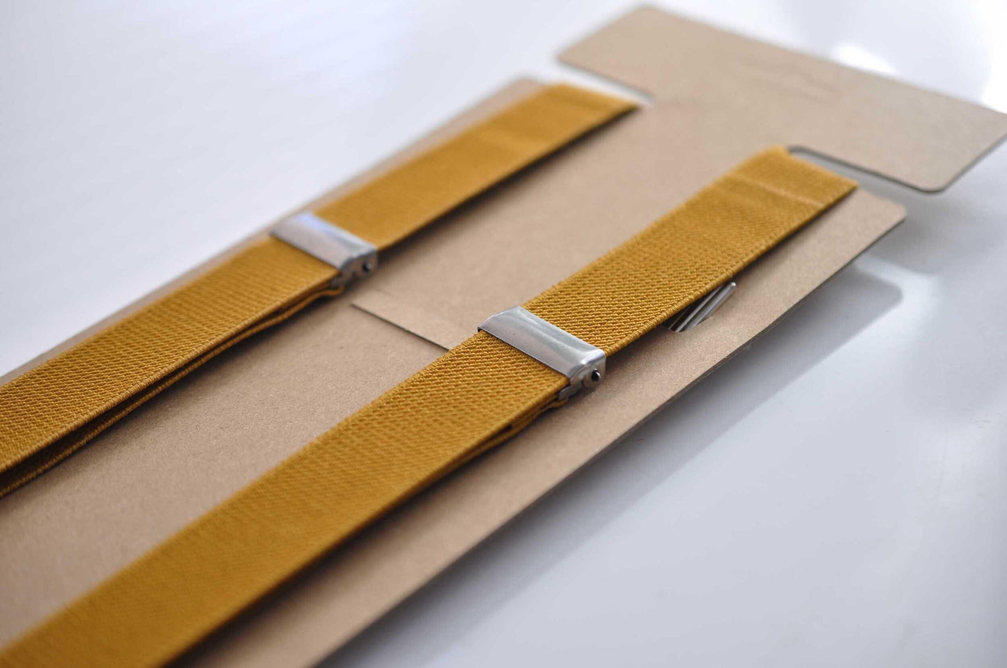 Mustard butterscotch Marigold Bow tie Bowtie + Ginger Yellow Elastic Suspenders Braces for Men / Youth / Boys Kids / Baby Infant Toddler