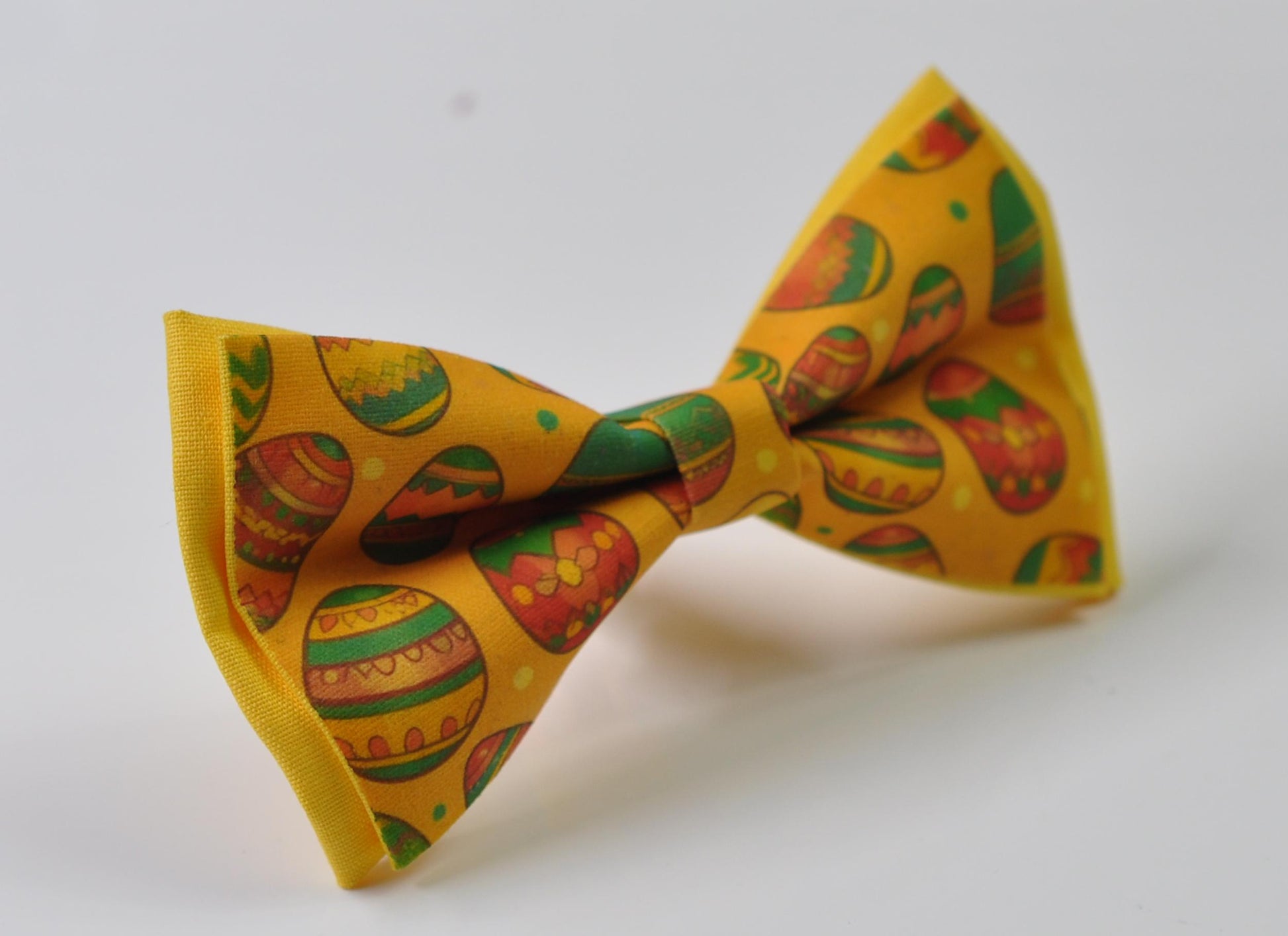 Yellow Easter Colorful Egg Eggs Cotton Bow tie + matched Elastic Suspenders Braces for Men / Youth Teenage / Boy Kids / Baby Infant Todler