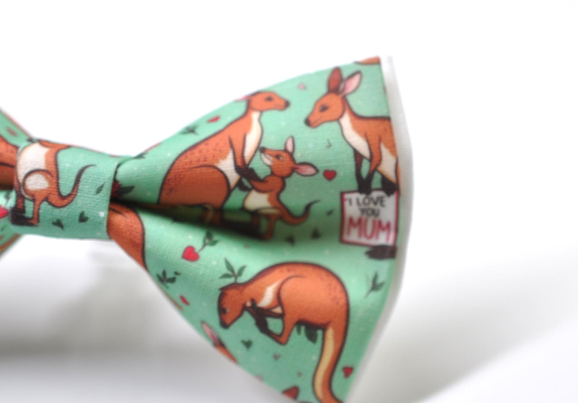Kangaroo Happy Mothers day Carnations Pattern Bow tie Bowtie for Men Adult / Youth Teenage / Boy Kids / Toddler Baby Infant